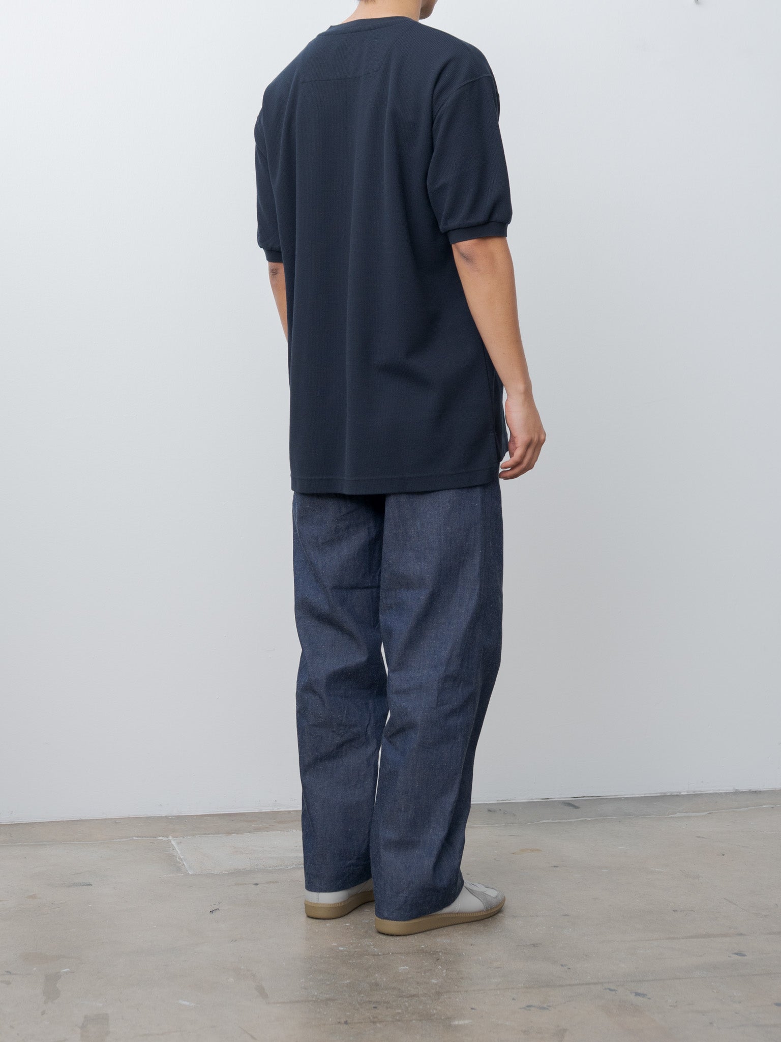 Namu Shop - ts(s) Cotton Poly Dry Jersey Big T-shirt - Navy