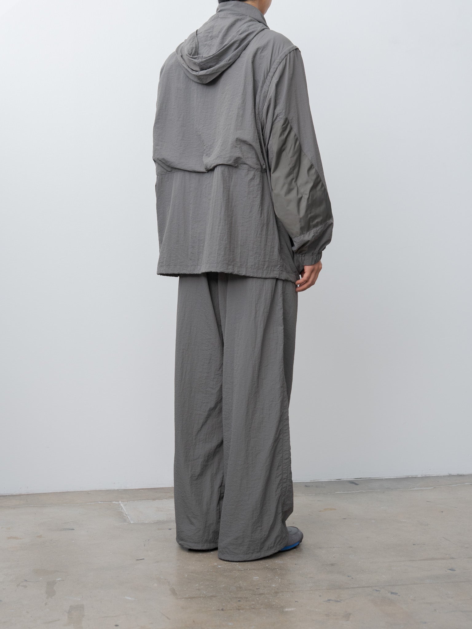 Namu Shop - Yoke Nylon Multi Pockets Detachable Utility Blouson - Charcoal Khaki