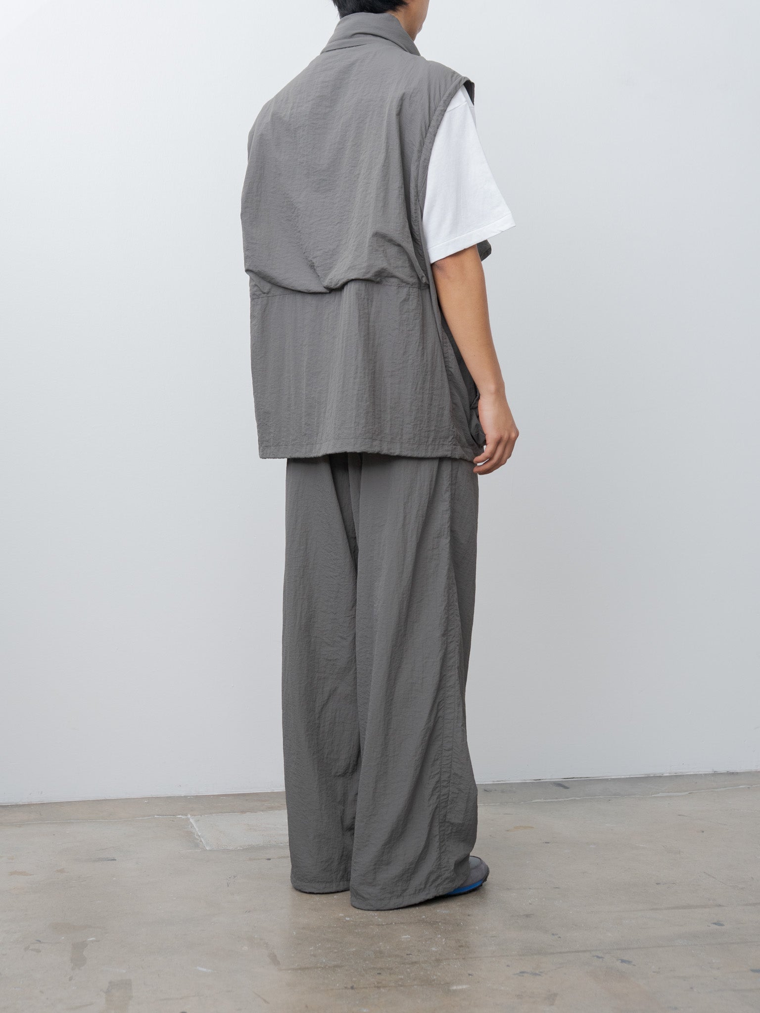Namu Shop - Yoke Nylon Multi Pockets Detachable Utility Blouson - Charcoal Khaki
