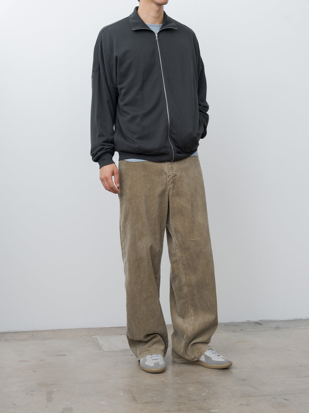 Namu Shop - Auralee Super High Gauge Sweat Zip Cardigan - Black