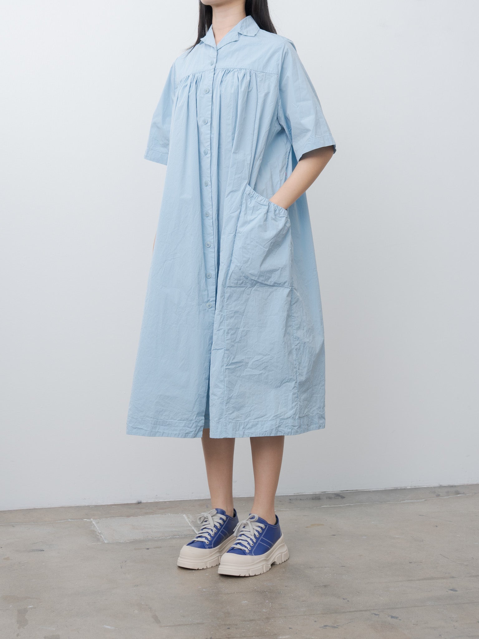 Namu Shop - Casey Casey Rythme Dress TAFFETA - Sky Blue