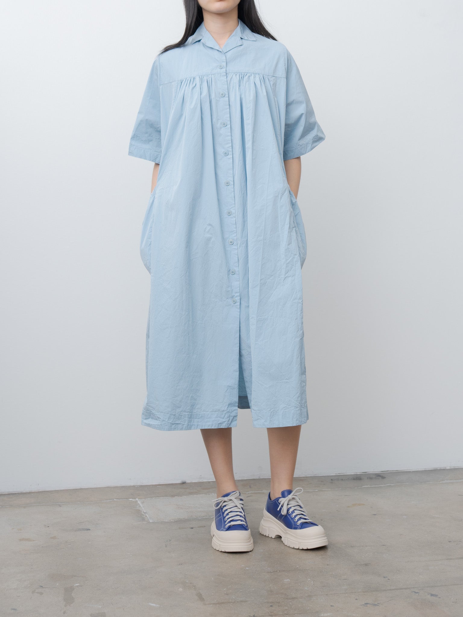 Namu Shop - Casey Casey Rythme Dress TAFFETA - Sky Blue