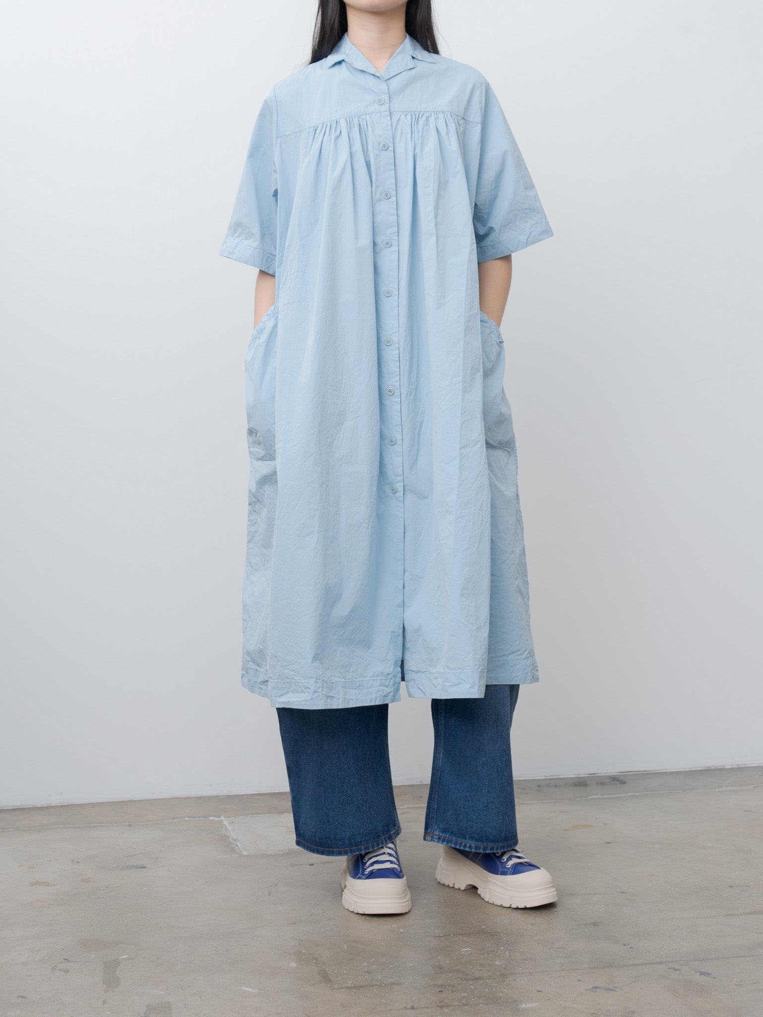 Namu Shop - Casey Casey Rythme Dress TAFFETA - Sky Blue