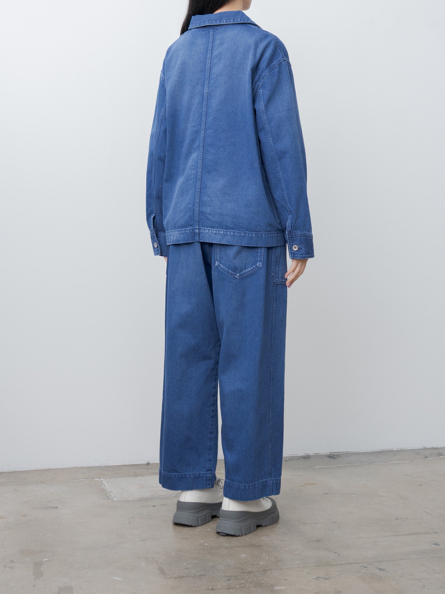 Namu Shop - Veritecoeur Denim Pullover Jacket - Blue Indigo