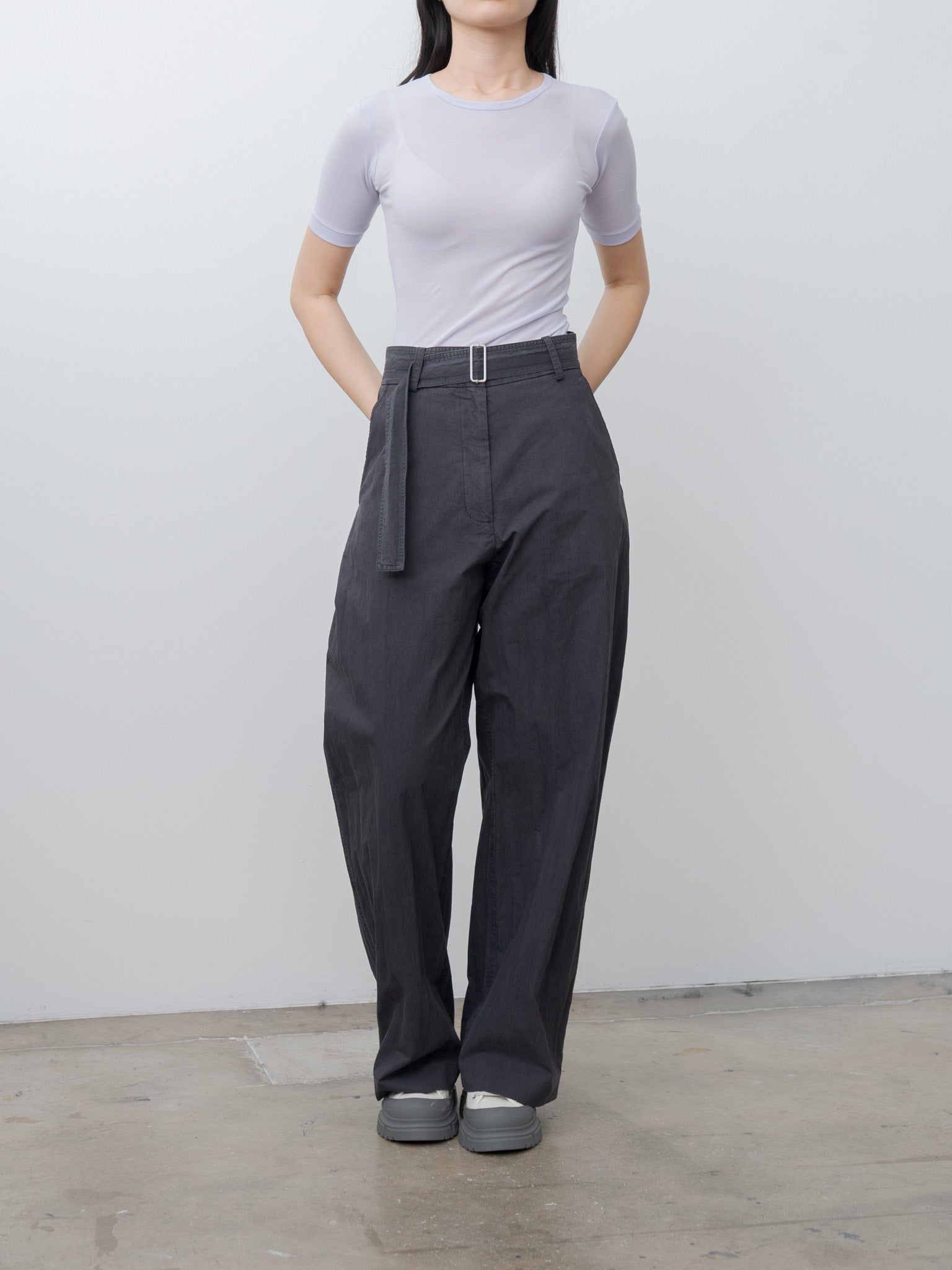 Namu Shop - Babaco Twisted Cotton Fitted T-Shirt - Lavender