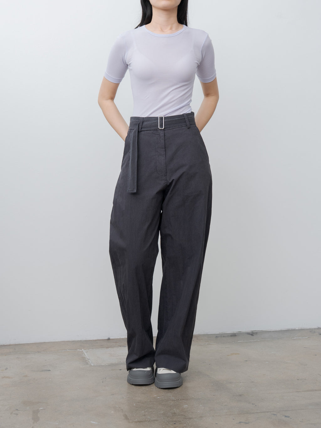Namu Shop - Babaco Twisted Cotton Fitted T-Shirt - Lavender