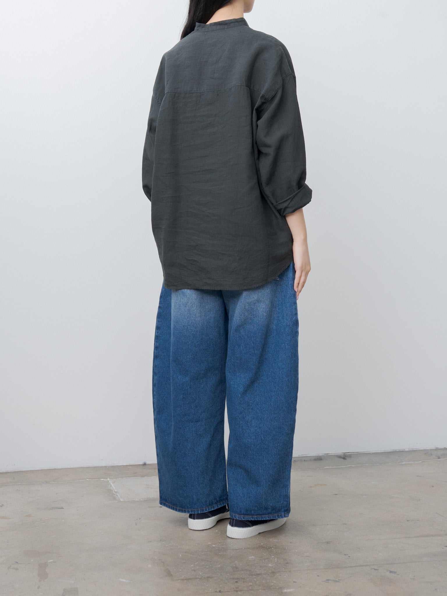 Namu Shop - Veritecoeur Unisex Linen Shirt - Sumikuro