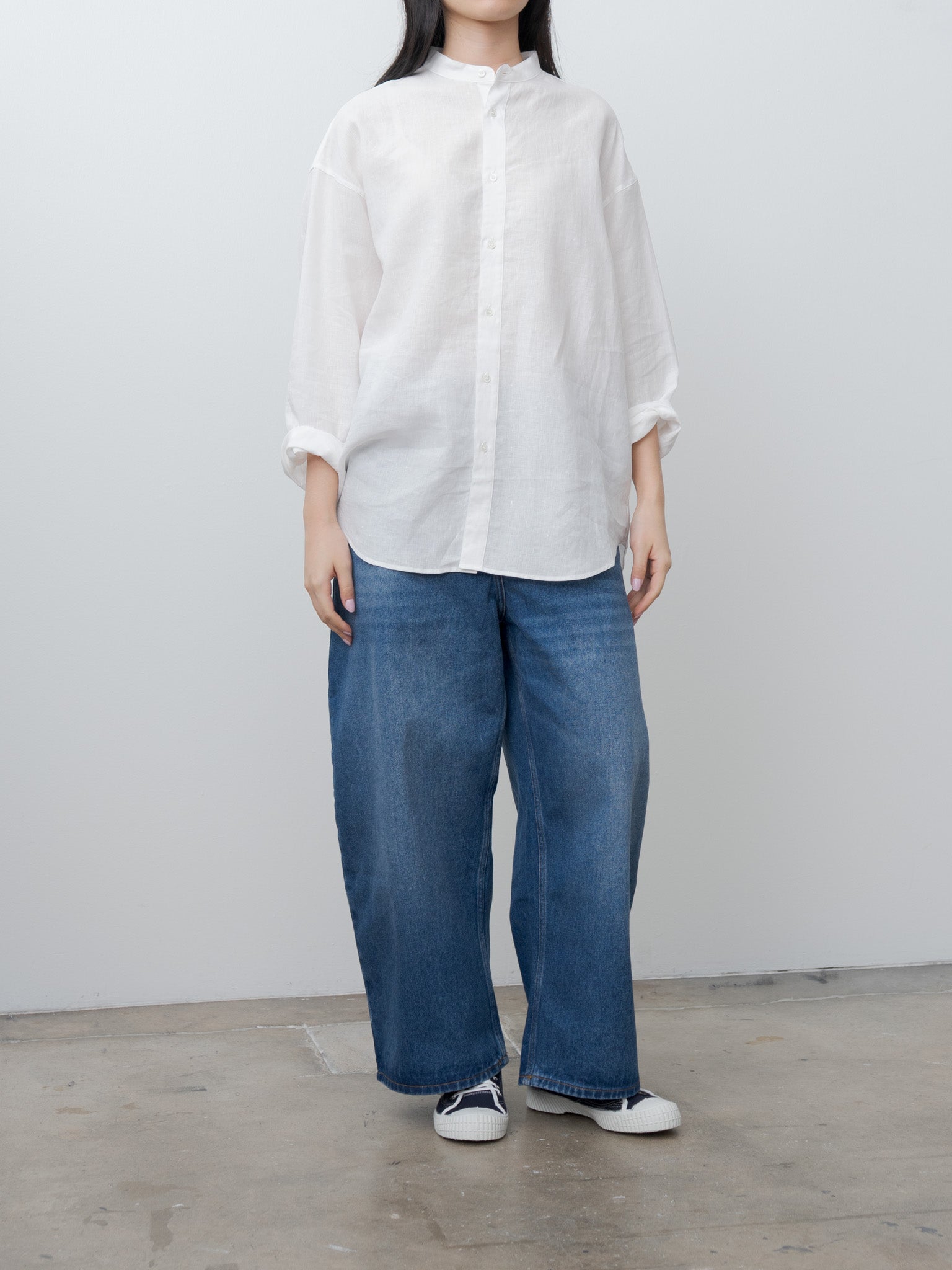 Namu Shop - Veritecoeur Unisex Linen Shirt - White