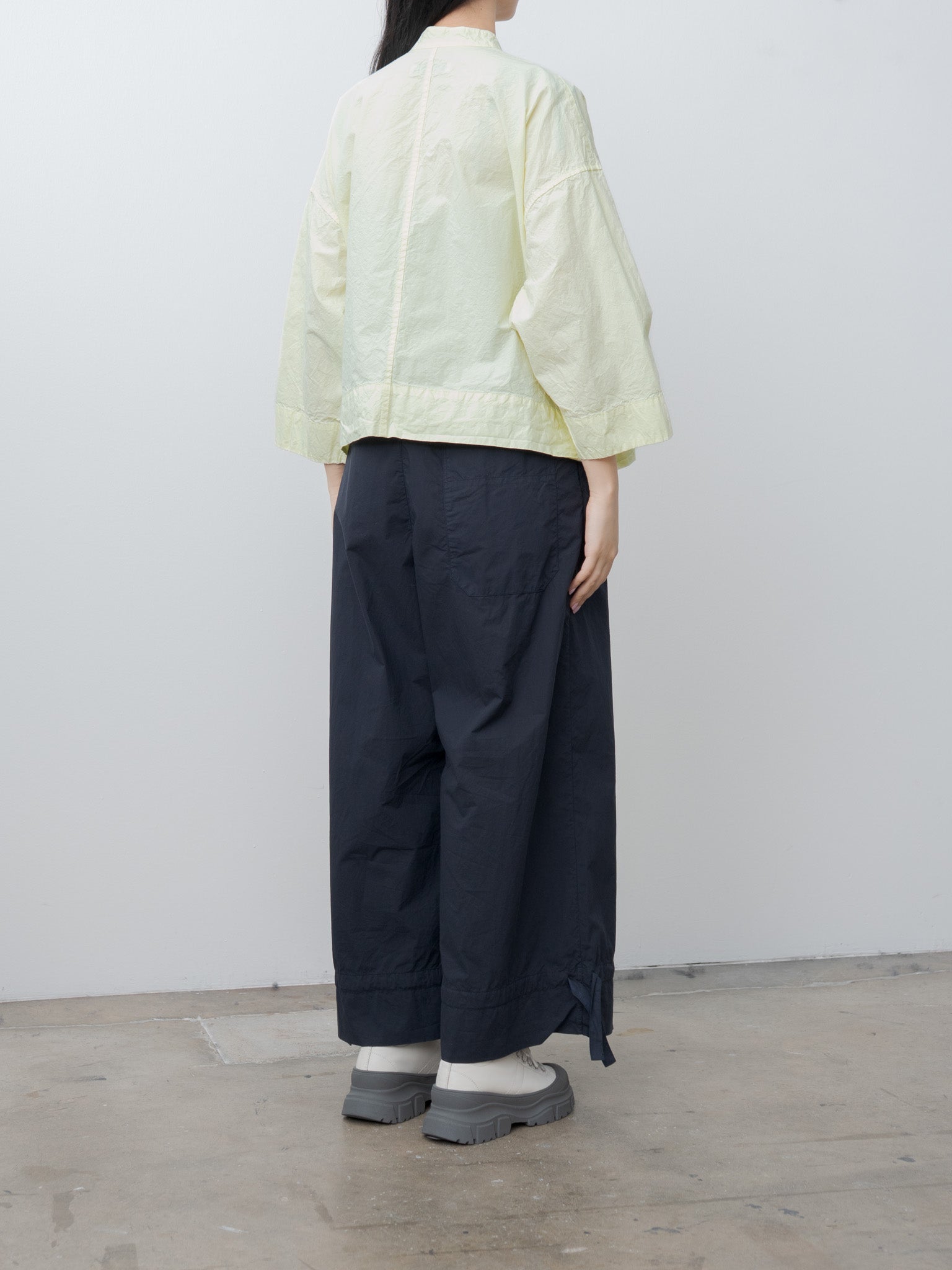 Namu Shop - Veritecoeur Compact Broadcloth Shirt - Ivory Yellow