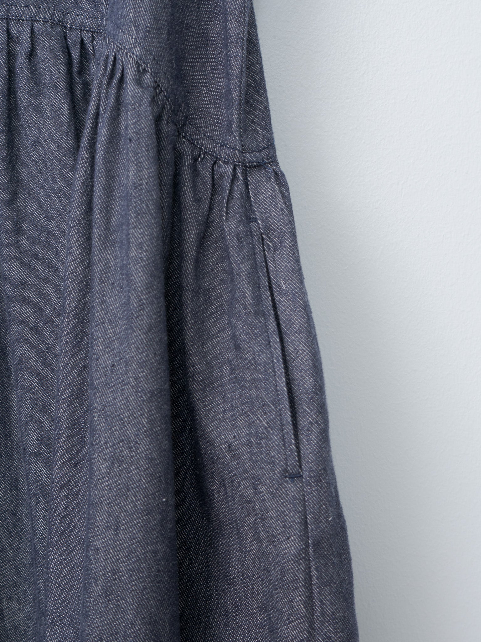 Namu Shop - Ichi Antiquites C/L Denim Dress - Navy
