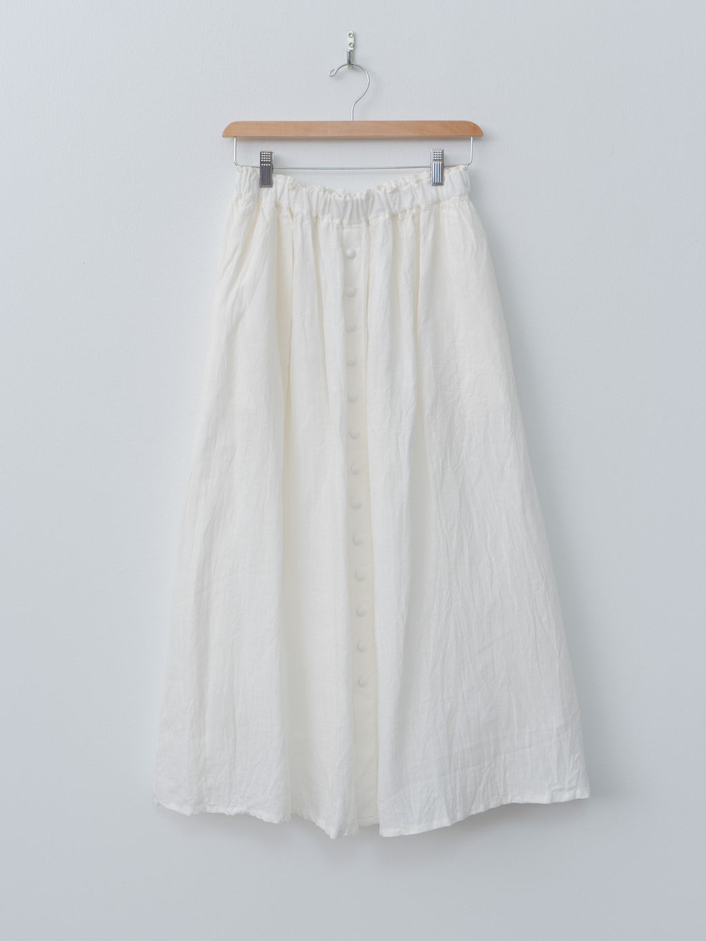 Namu Shop - Ichi Antiquites French Linen Skirt - White