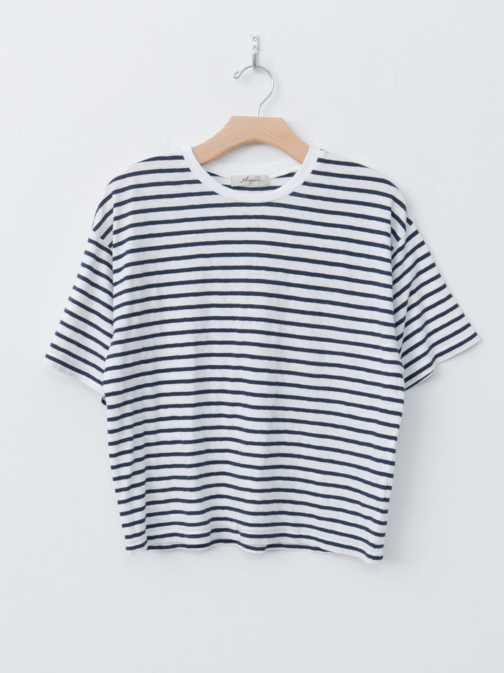 Namu Shop - Ichi Antiquites T-Shirt - Striped White x Navy