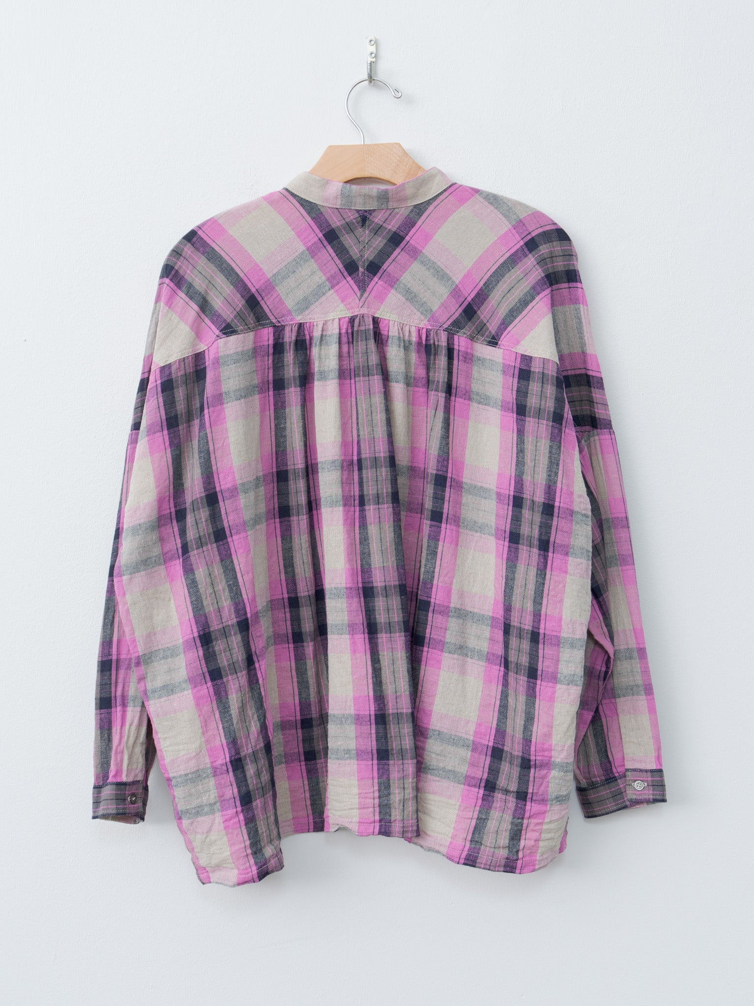 Namu Shop - Ichi Antiquites L/C Tartan Shirt - Pink
