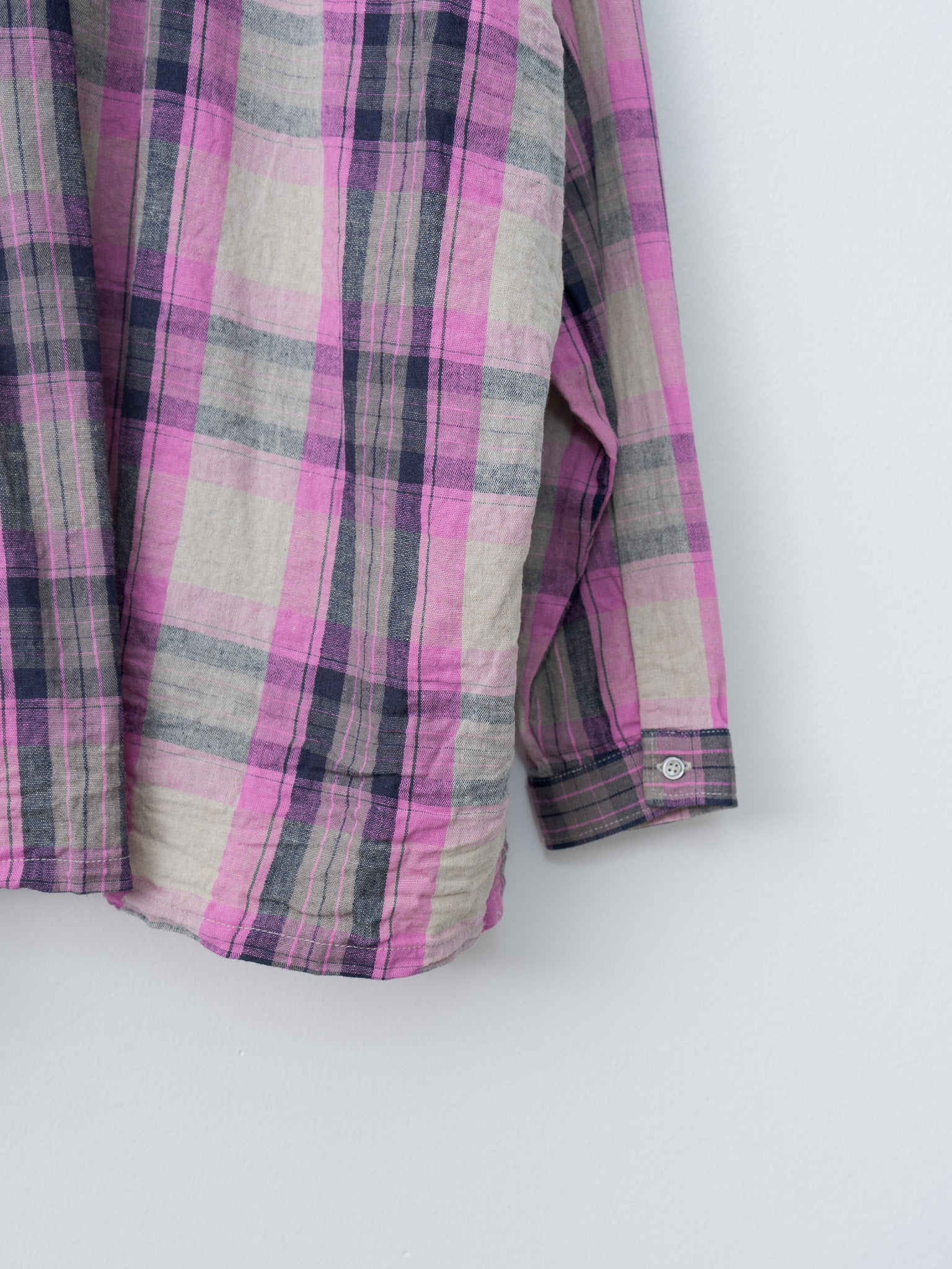 Namu Shop - Ichi Antiquites L/C Tartan Shirt - Pink