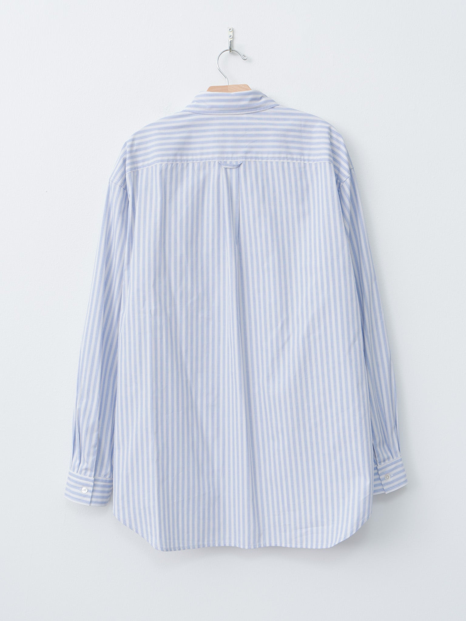Namu Shop - S.K. Manor Hill Overturn Shirt - Light Blue & Burgundy Striped Cotton