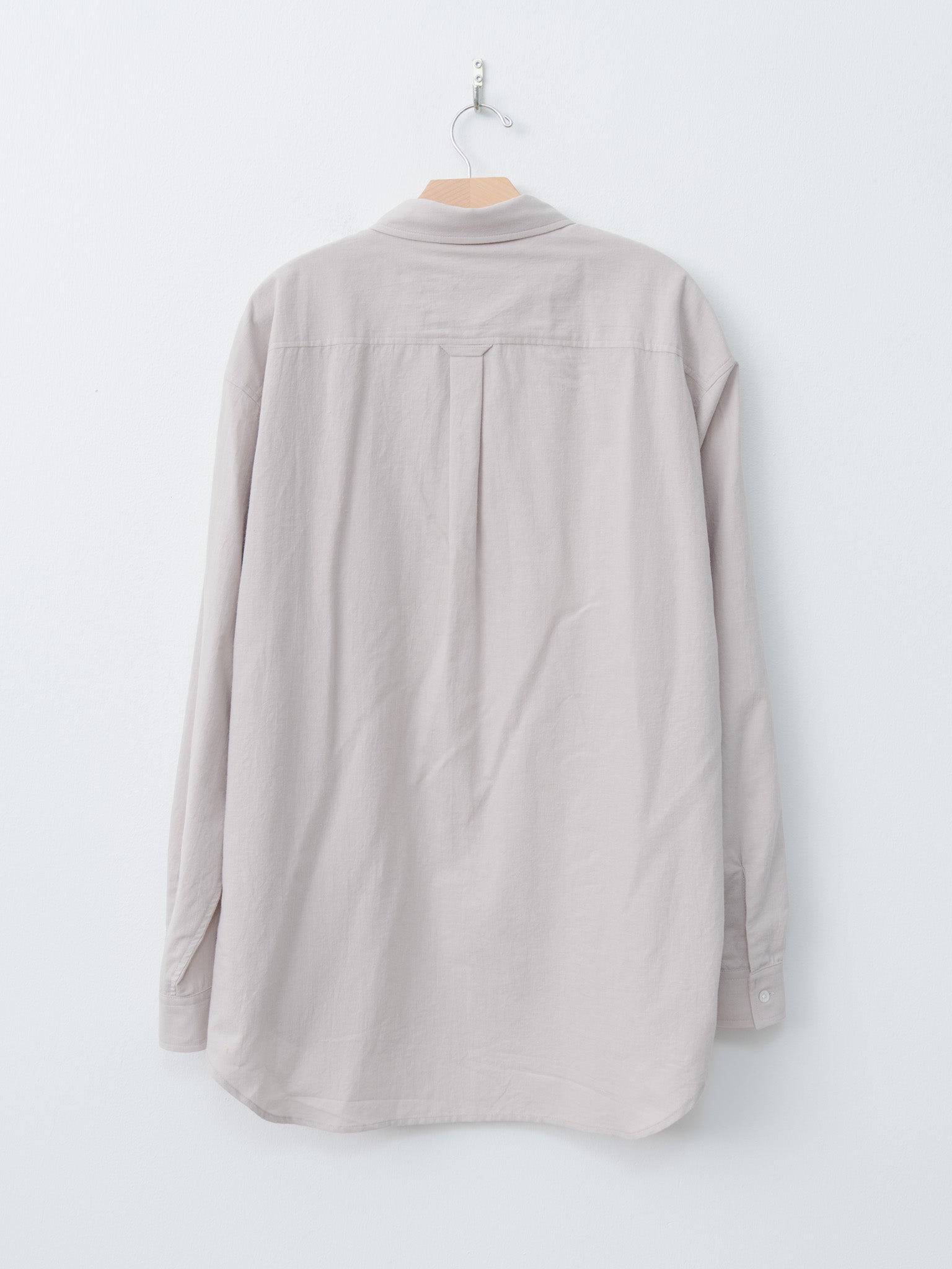 Namu Shop - S.K. Manor Hill Overturn Shirt - Light Grey Cotton Hemp