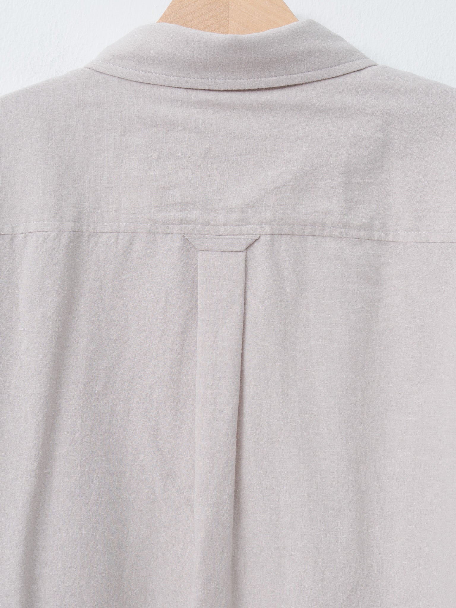 Namu Shop - S.K. Manor Hill Overturn Shirt - Light Grey Cotton Hemp