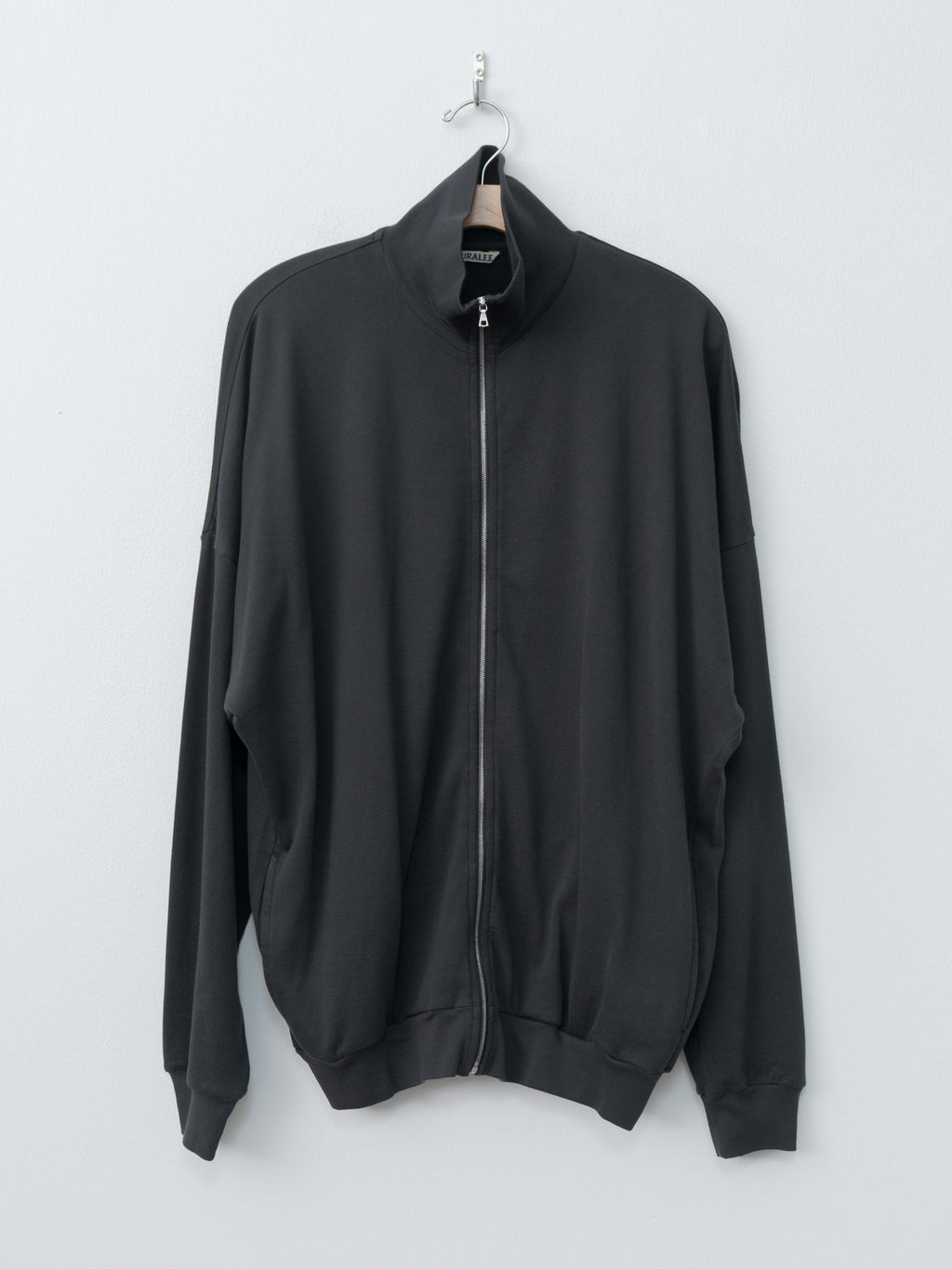 Namu Shop - Auralee Super High Gauge Sweat Zip Cardigan - Black