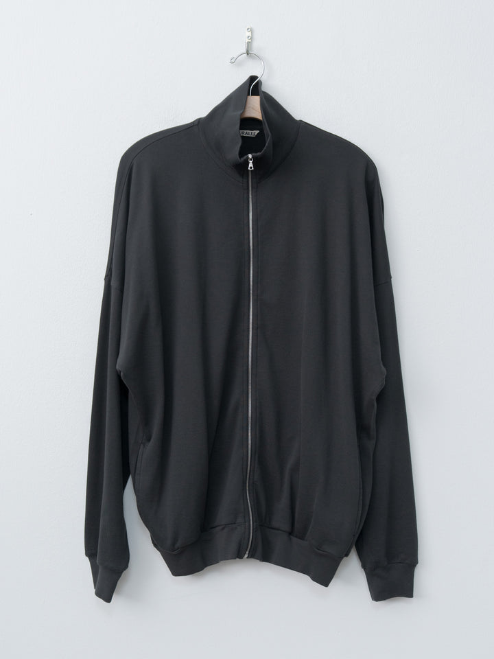 Namu Shop - Auralee Super High Gauge Sweat Zip Cardigan - Black