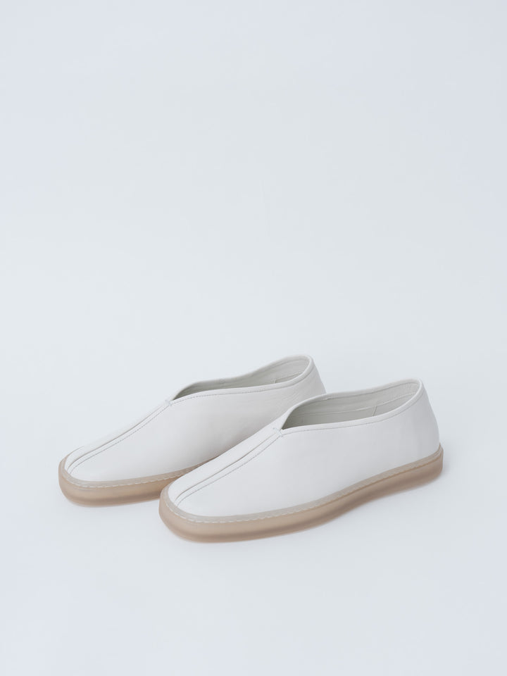 Namu Shop - Lemaire Linoleum Piped Sneakers - White