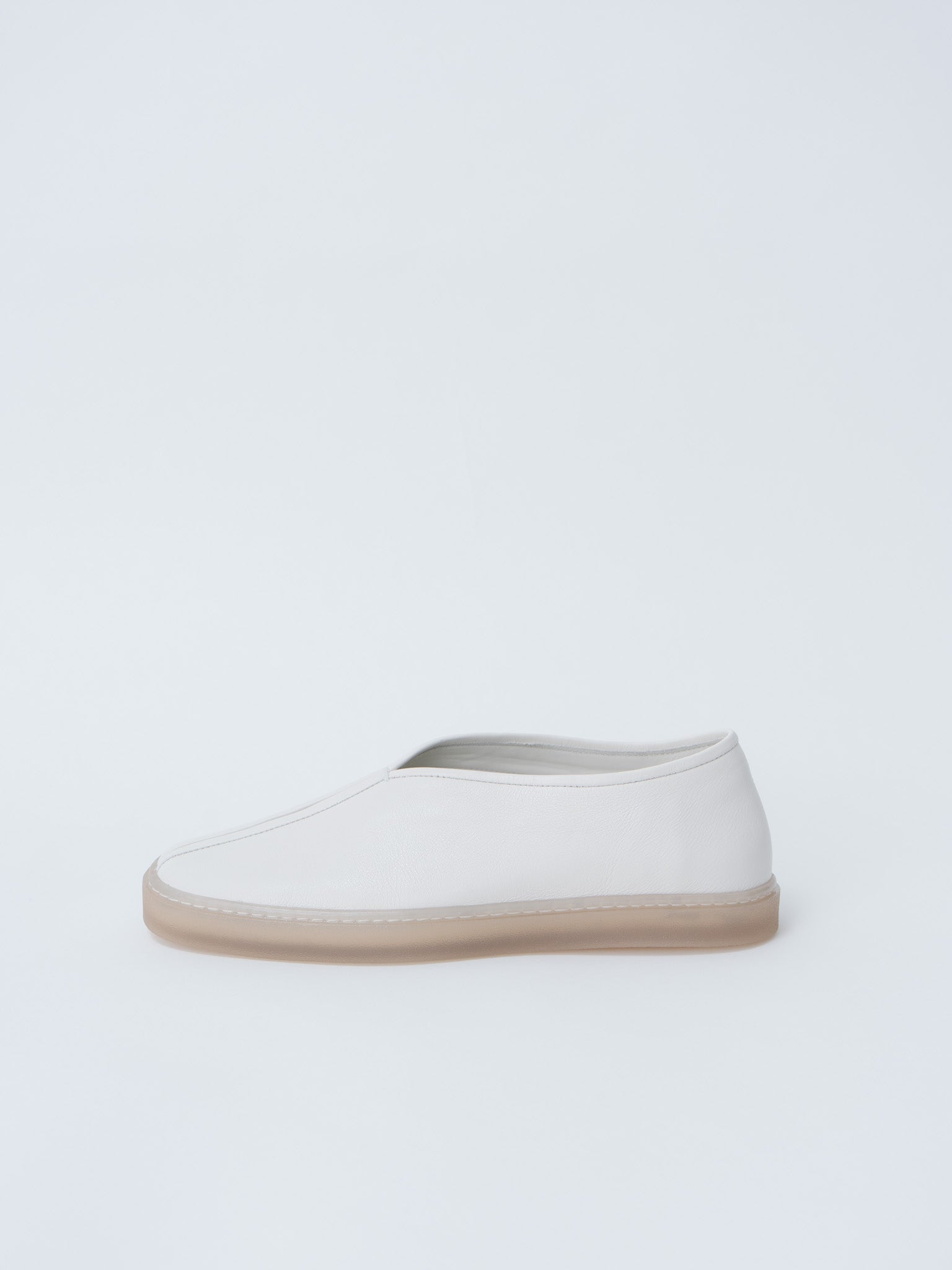 Namu Shop - Lemaire Linoleum Piped Sneakers - White