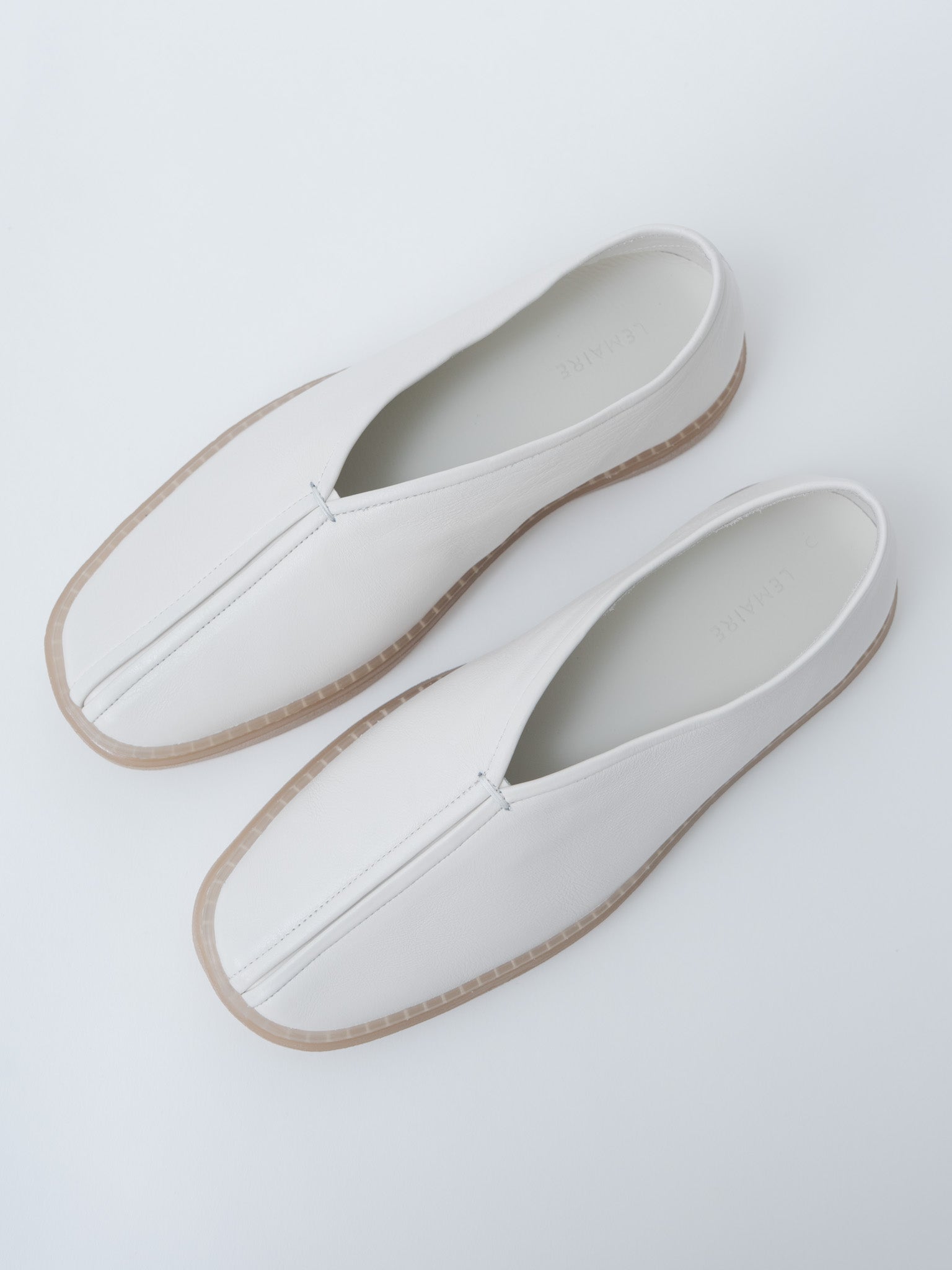 Namu Shop - Lemaire Linoleum Piped Sneakers - White