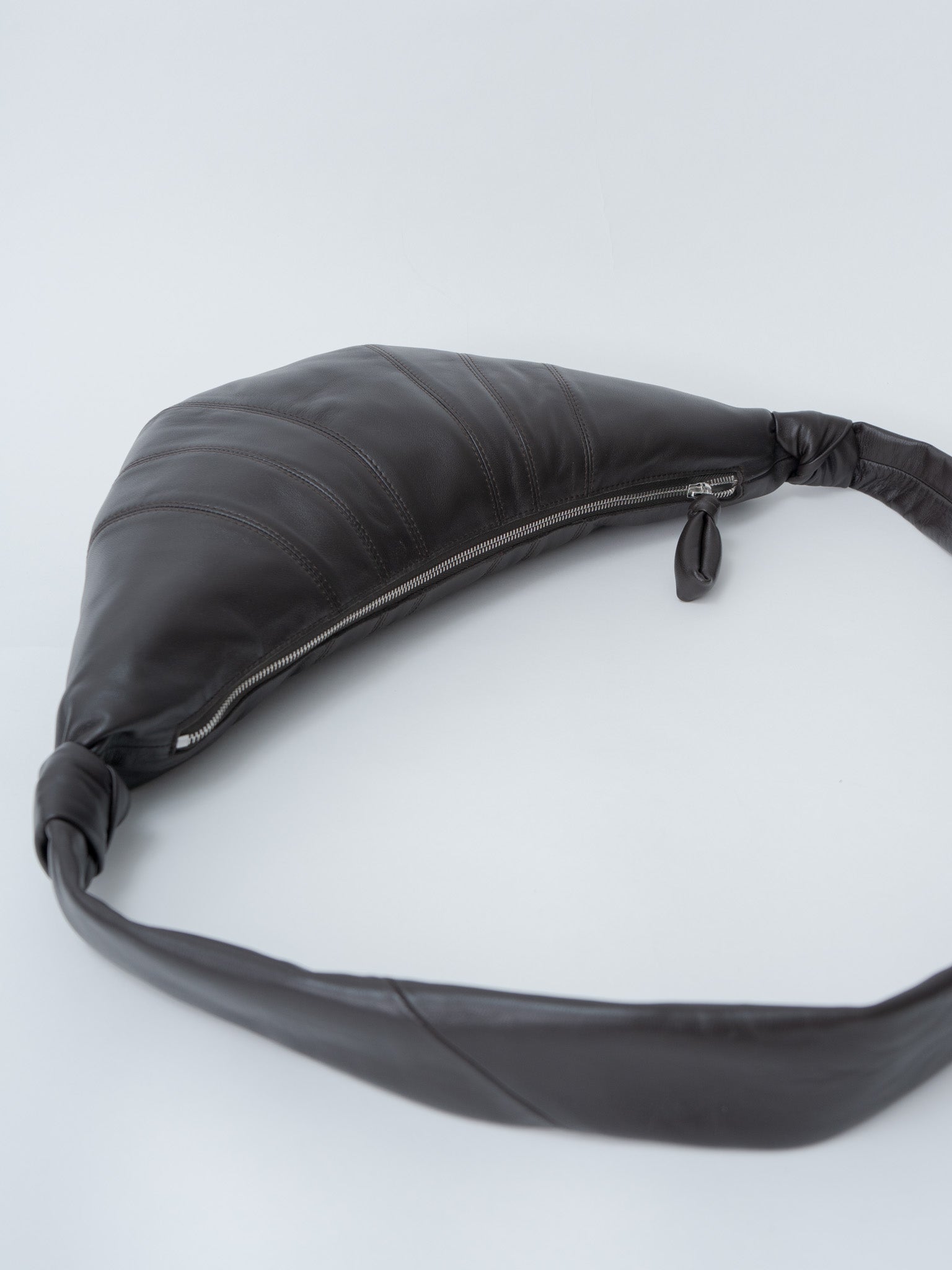 Namu Shop - Lemaire Medium Croissant Bag - Dark Chocolate (soft nappa leather)