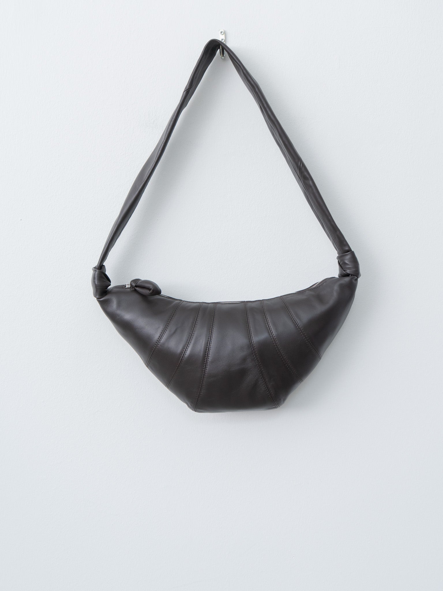Namu Shop - Lemaire Medium Croissant Bag - Dark Chocolate (soft nappa leather)