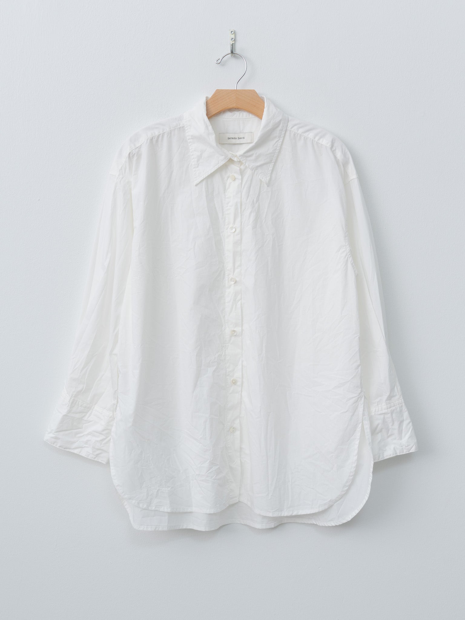 Namu Shop - Sayaka Davis Crinkled Oversized Shirt - White