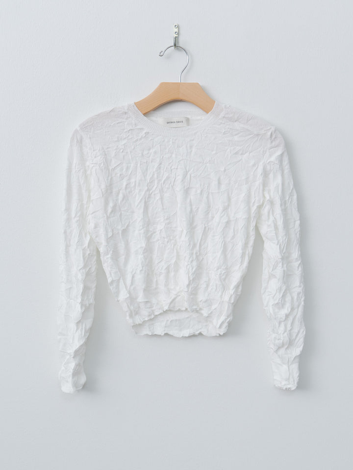 Namu Shop - Sayaka Davis Crinkled Pullover - White