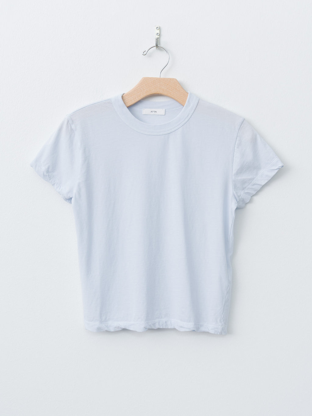 Namu Shop - Aton Fresca Single Jersey Tight Fit T-Shirt - Sax
