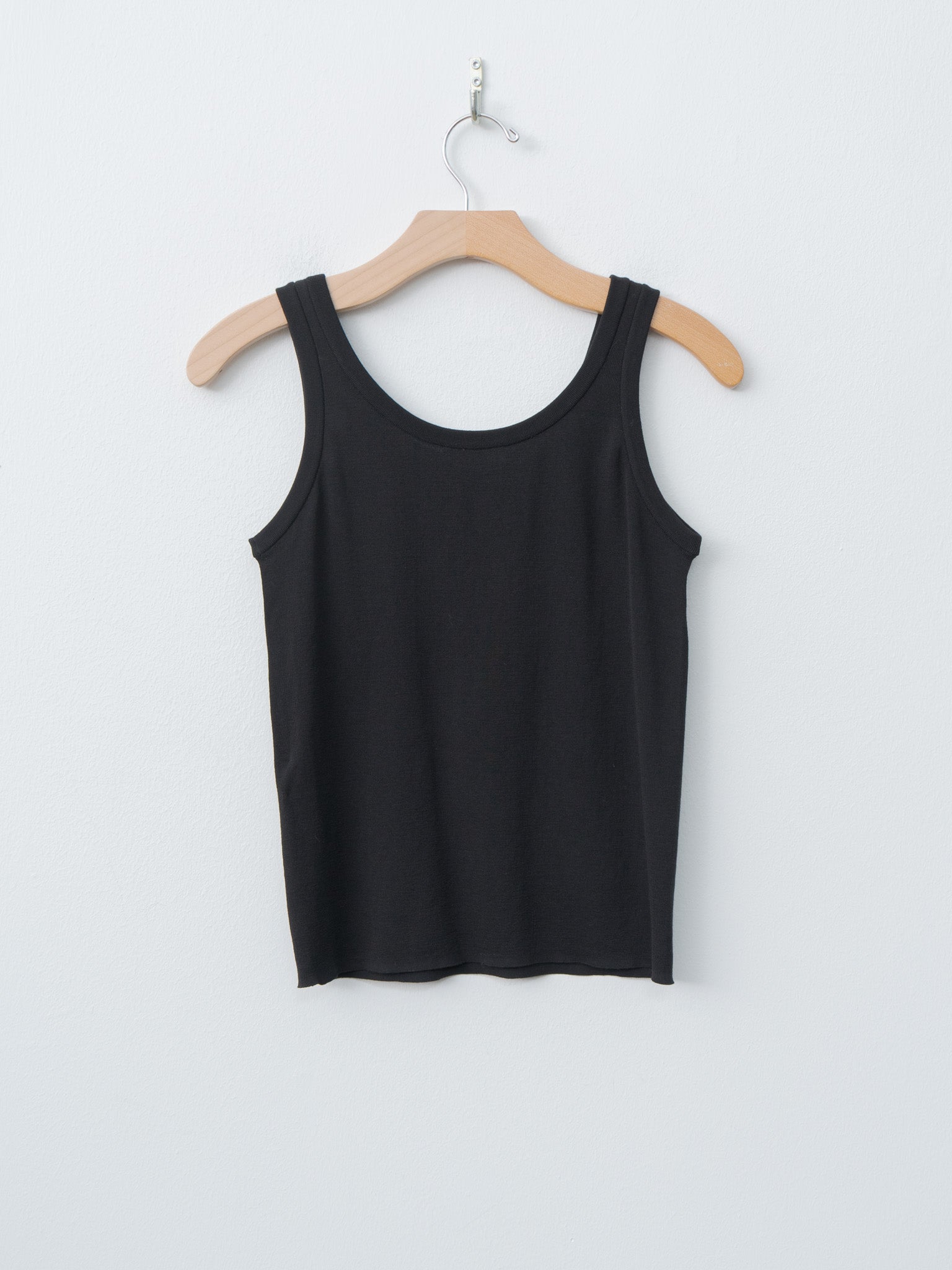 Namu Shop - Aton Fresca Circular Rib Tanktop - Black