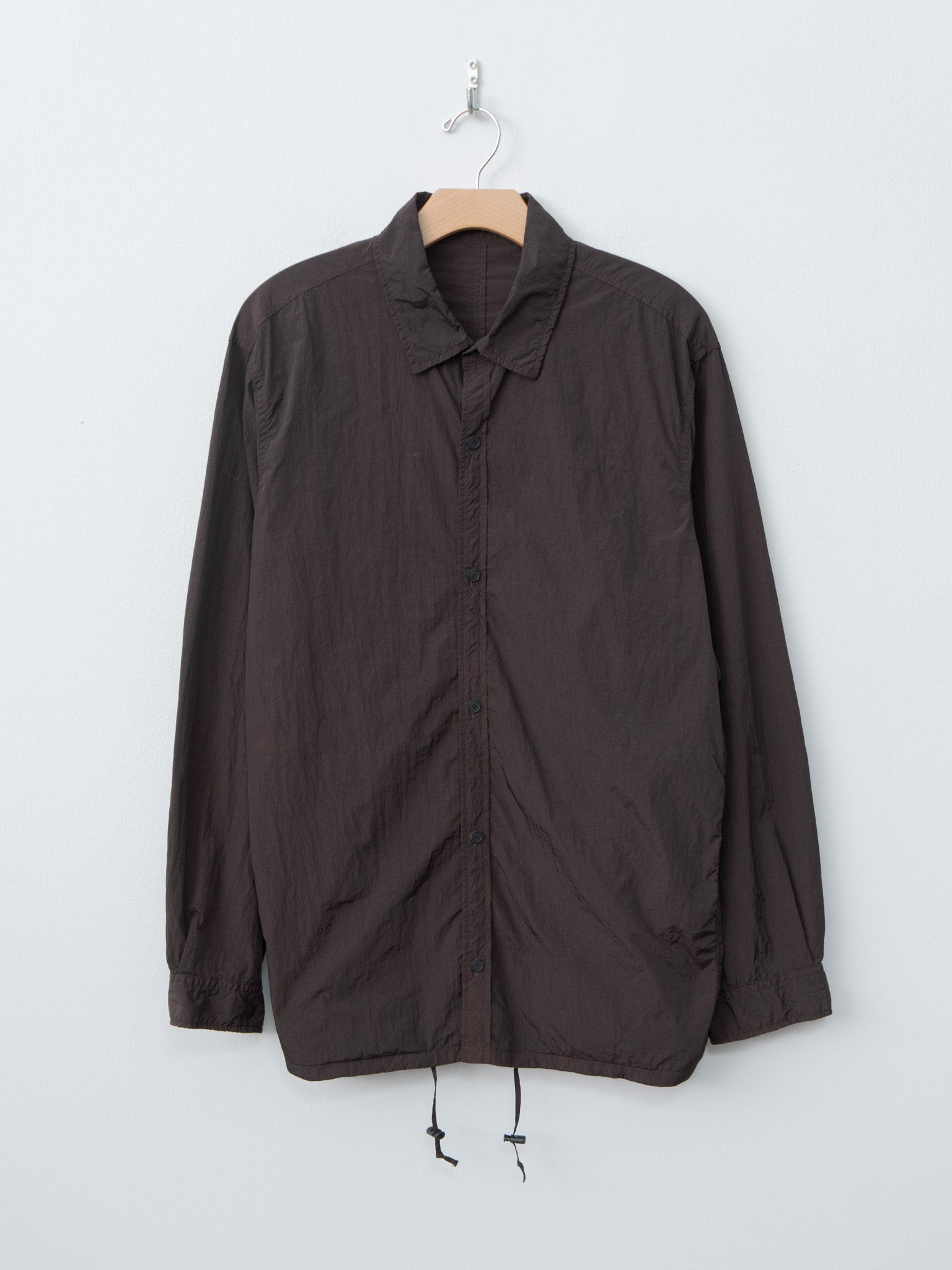 Namu Shop - Aton Hand Dyed Nylon Shirt Jacket - Brown