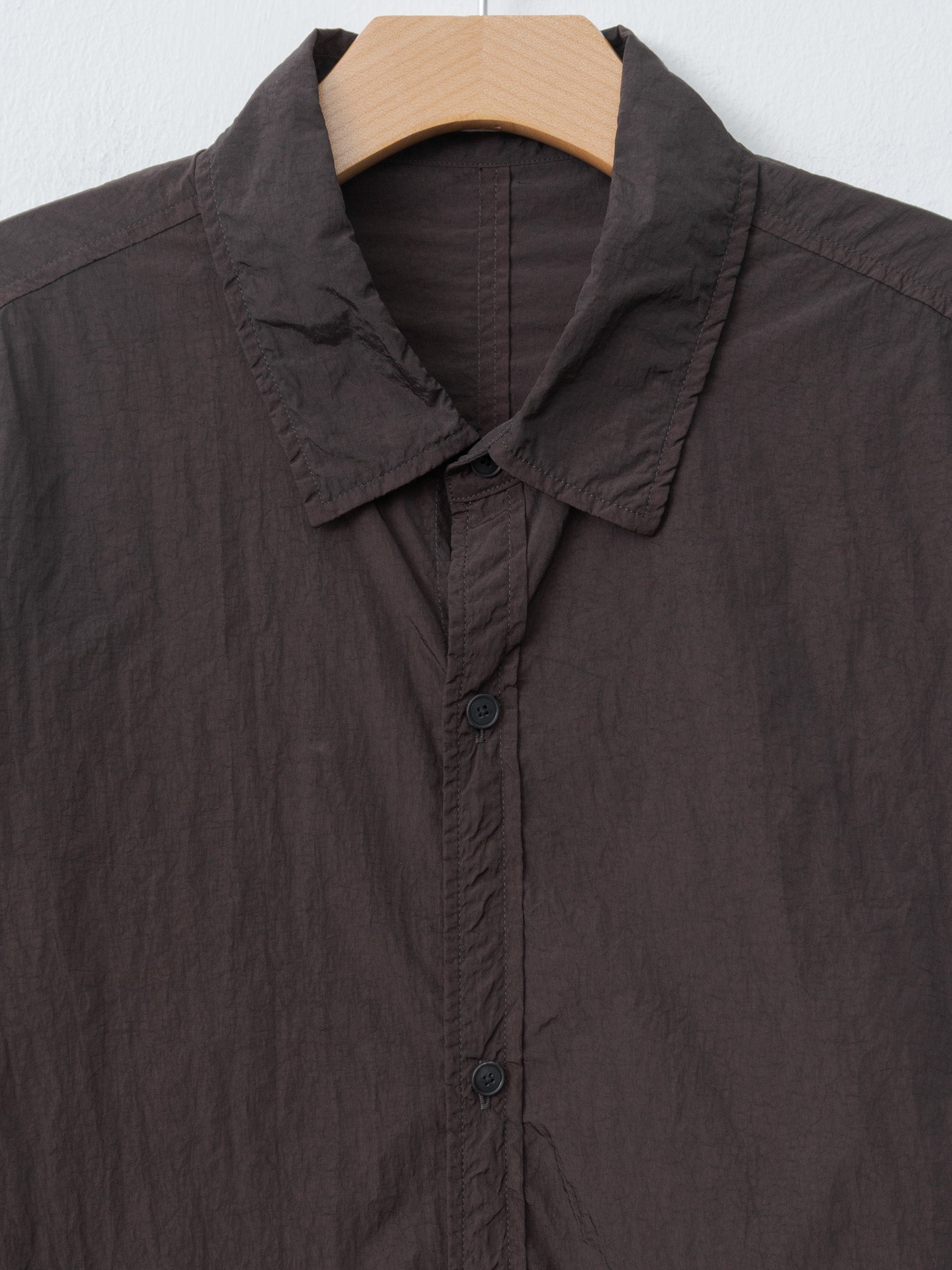 Namu Shop - Aton Hand Dyed Nylon Shirt Jacket - Brown
