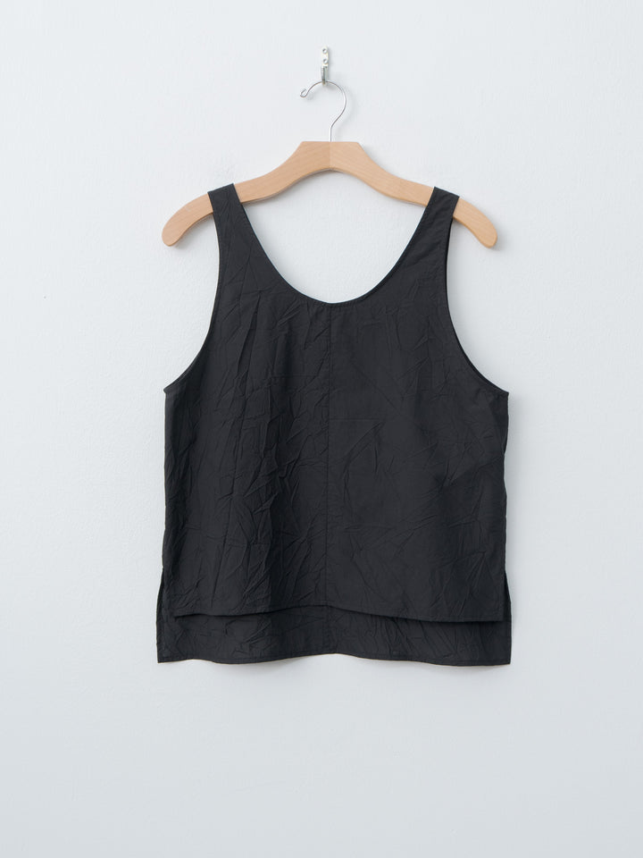 Namu Shop - Aton Catch Washer Cotton Tank Top Pullover - Black