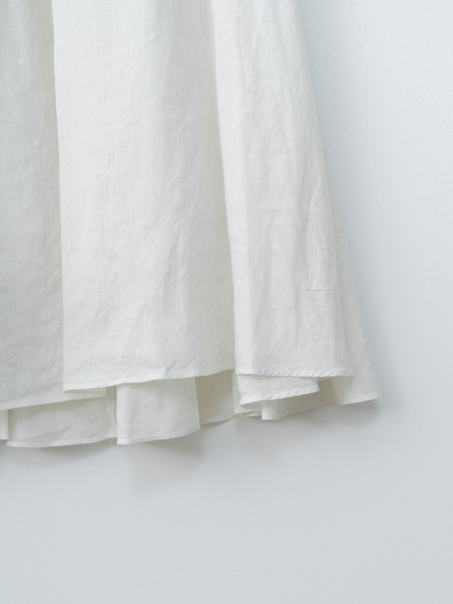 Namu Shop - Aton Natural Dyed Linen Lawn Gathered Skirt - Off White Mint