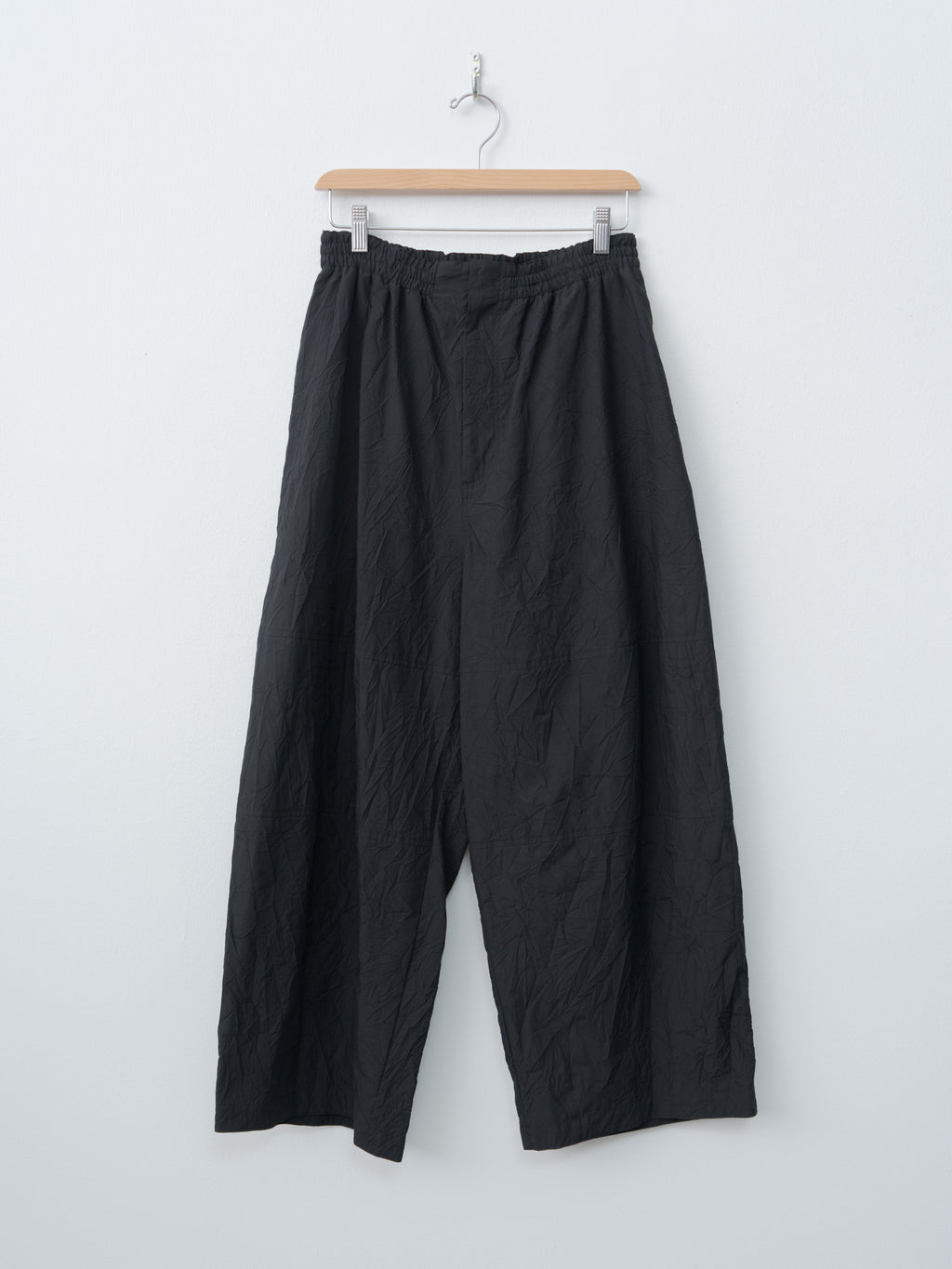 Namu Shop - Aton Catch Washer Cotton Easy Wide Pants - Black