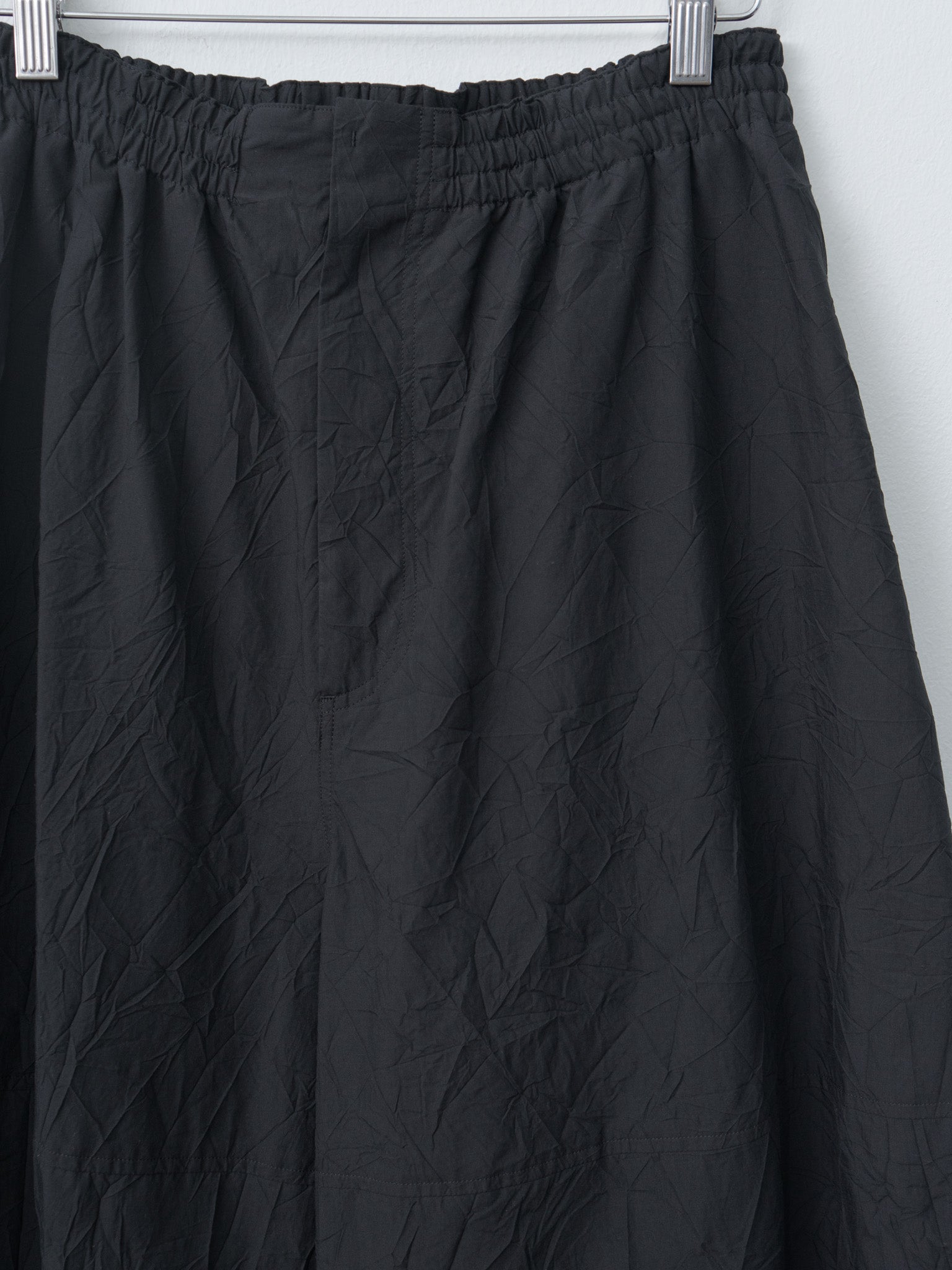 Namu Shop - Aton Catch Washer Cotton Easy Wide Pants - Black