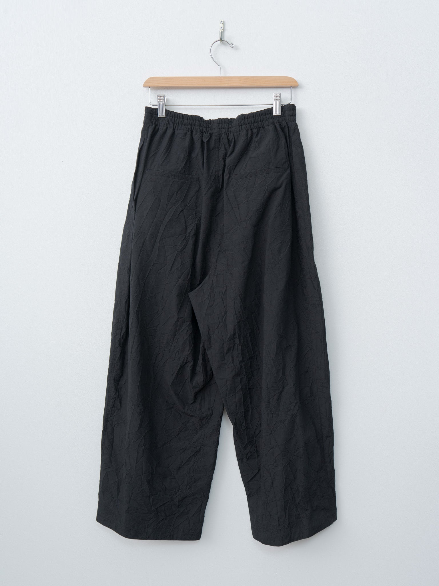 Namu Shop - Aton Catch Washer Cotton Easy Wide Pants - Black