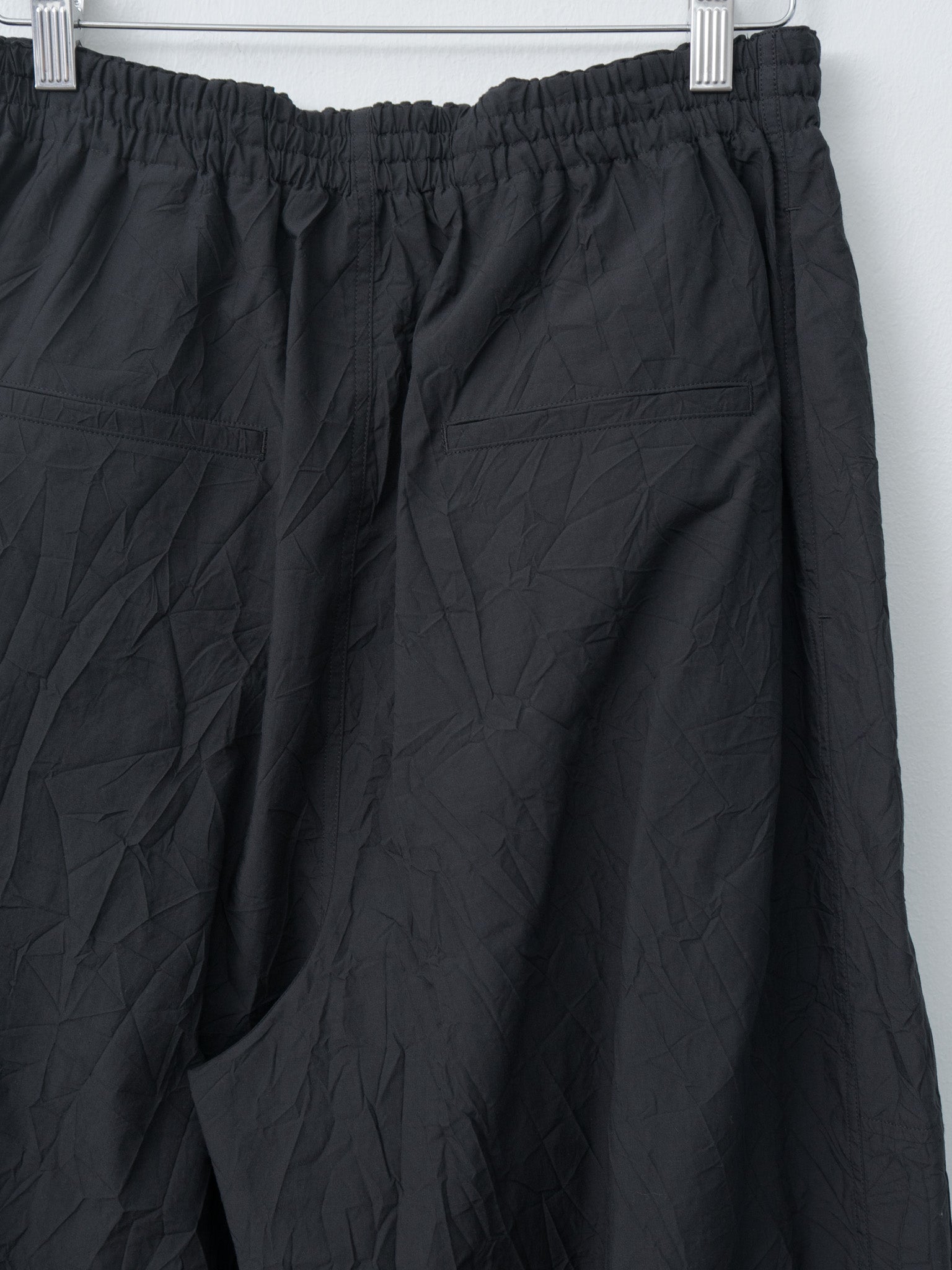 Namu Shop - Aton Catch Washer Cotton Easy Wide Pants - Black