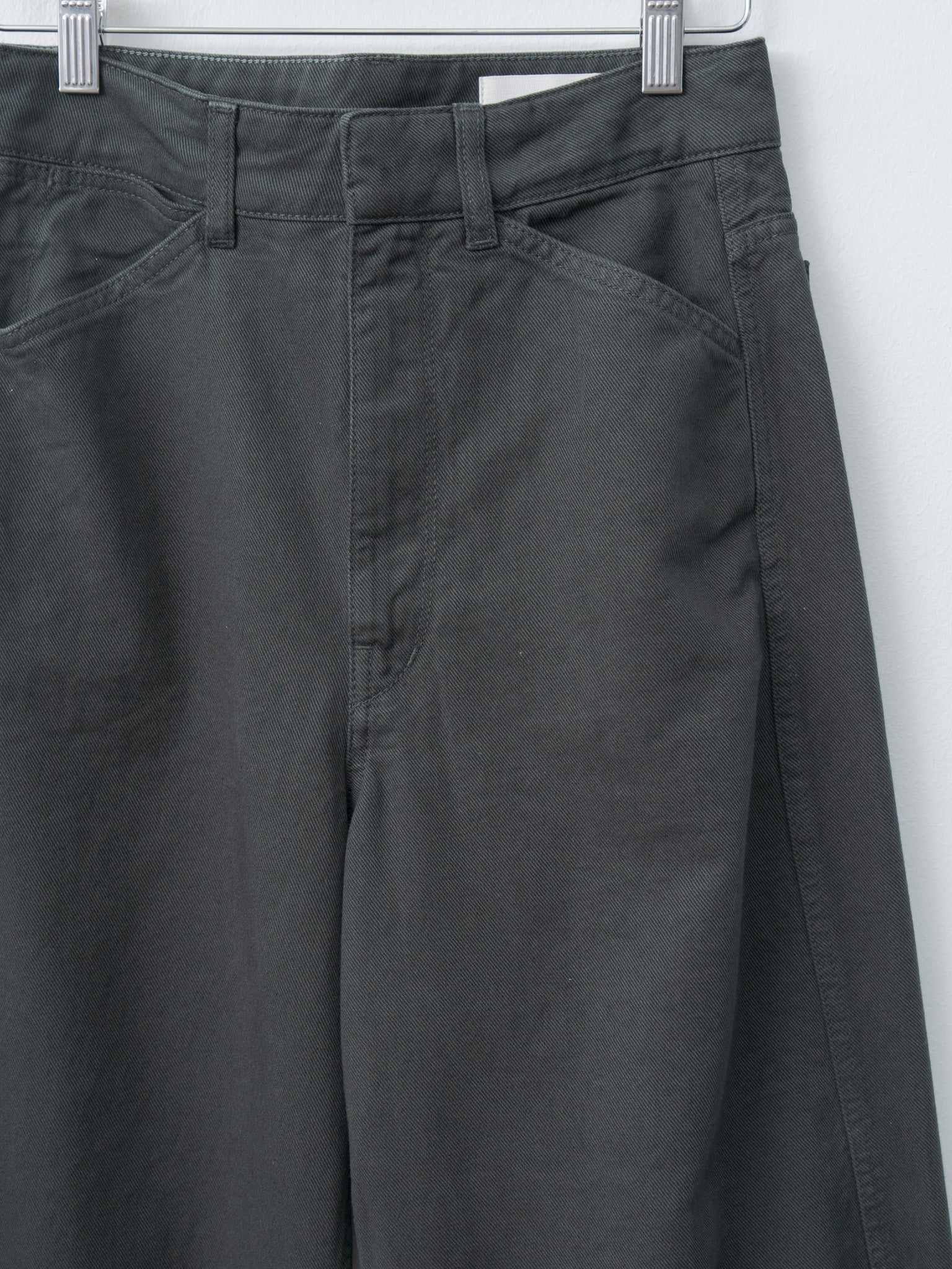 Namu Shop - Lemaire High Waisted Curved Pants - Carbon Blue