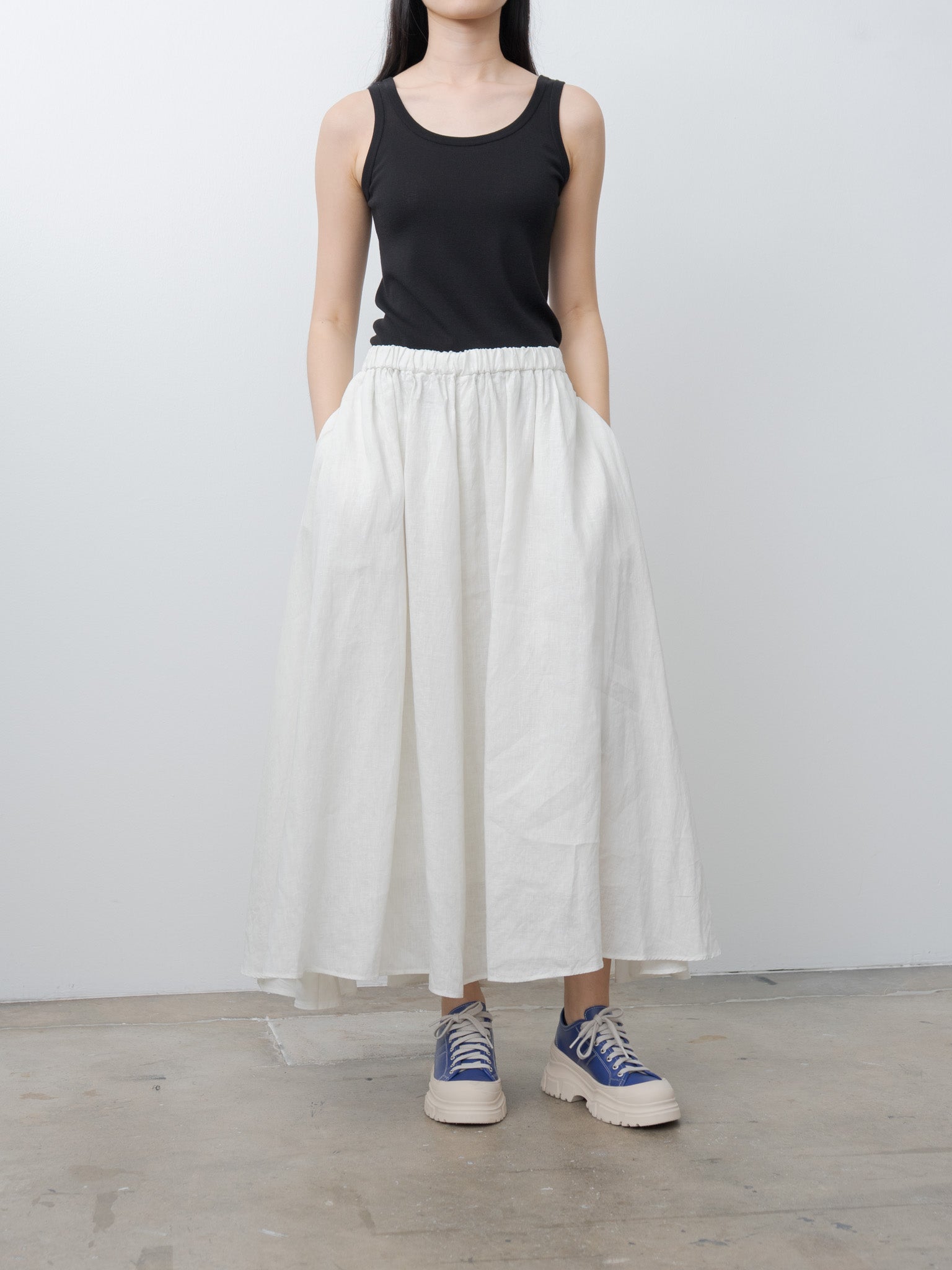 Namu Shop - Aton Fresca Circular Rib Tanktop - Black