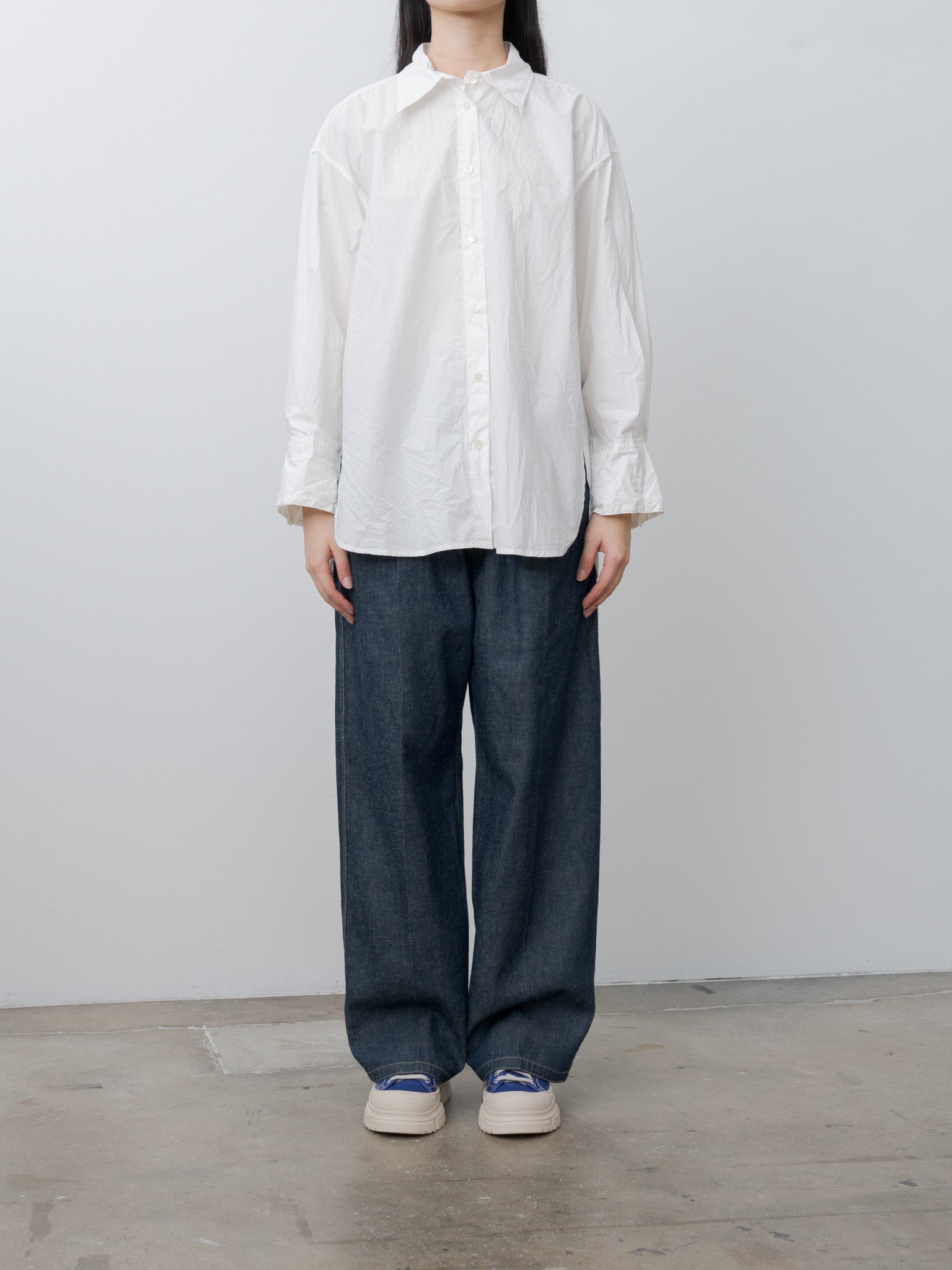 Namu Shop - Sayaka Davis Crinkled Oversized Shirt - White