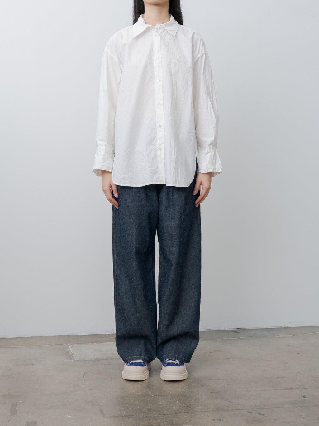 Namu Shop - Sayaka Davis Crinkled Oversized Shirt - White