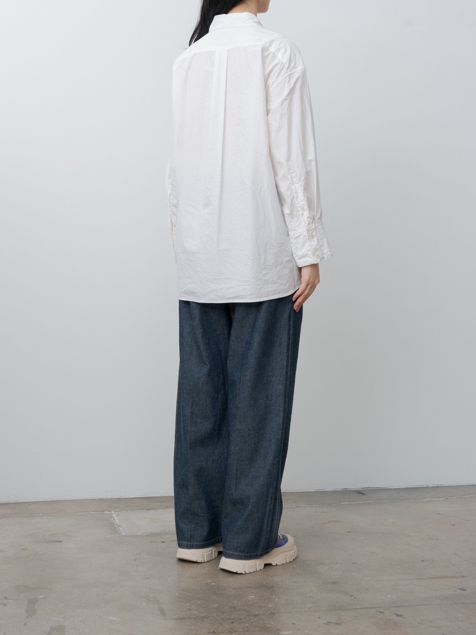 Namu Shop - Sayaka Davis Crinkled Oversized Shirt - White