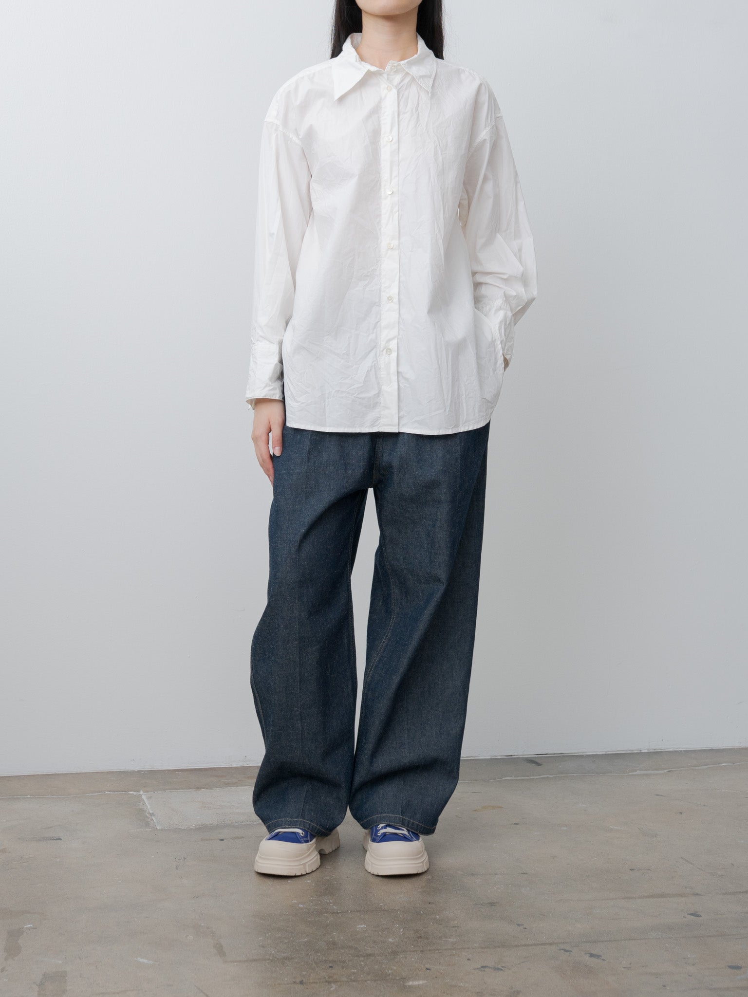 Namu Shop - Sayaka Davis Crinkled Oversized Shirt - White