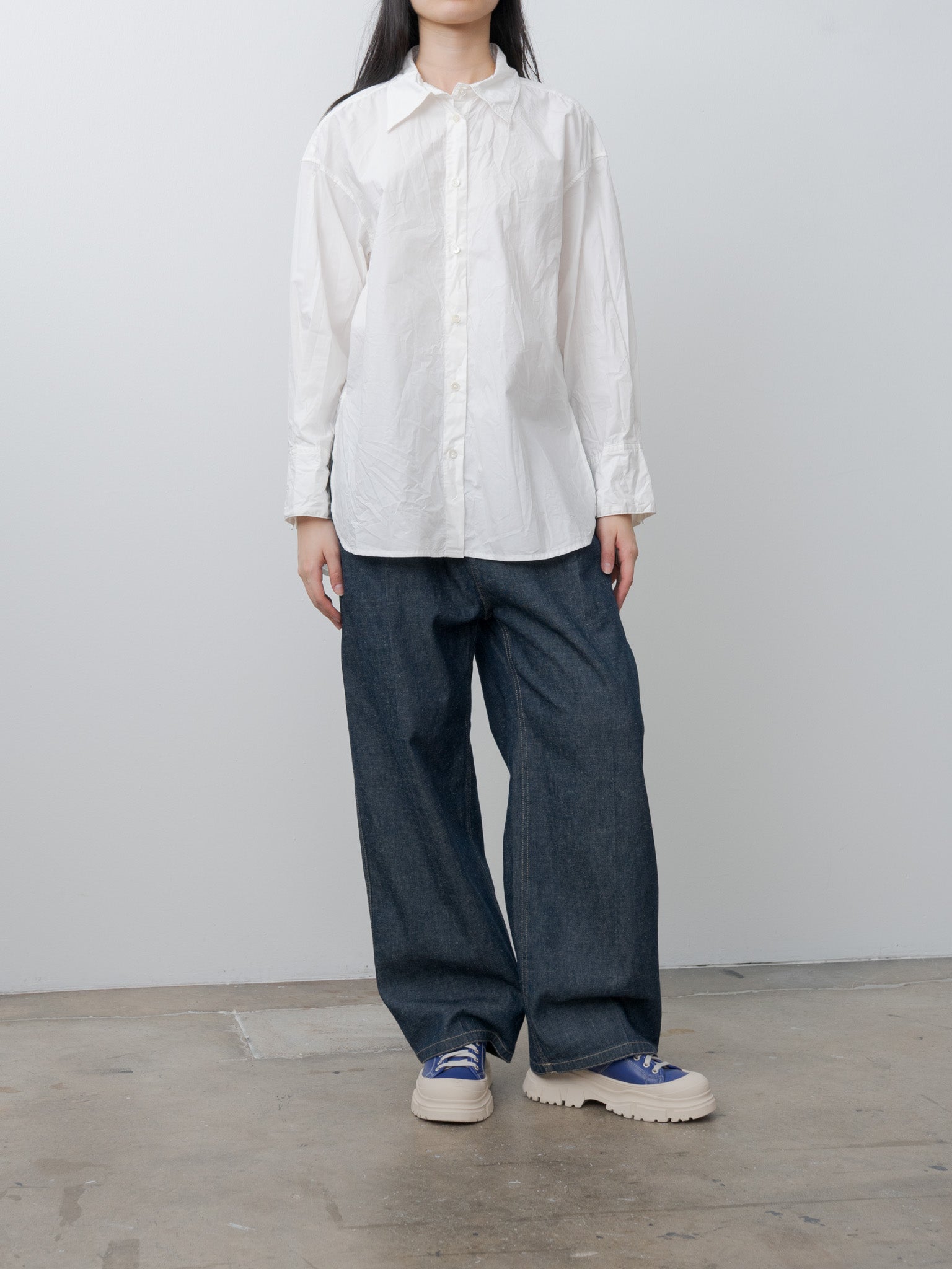 Namu Shop - Sayaka Davis Crinkled Oversized Shirt - White