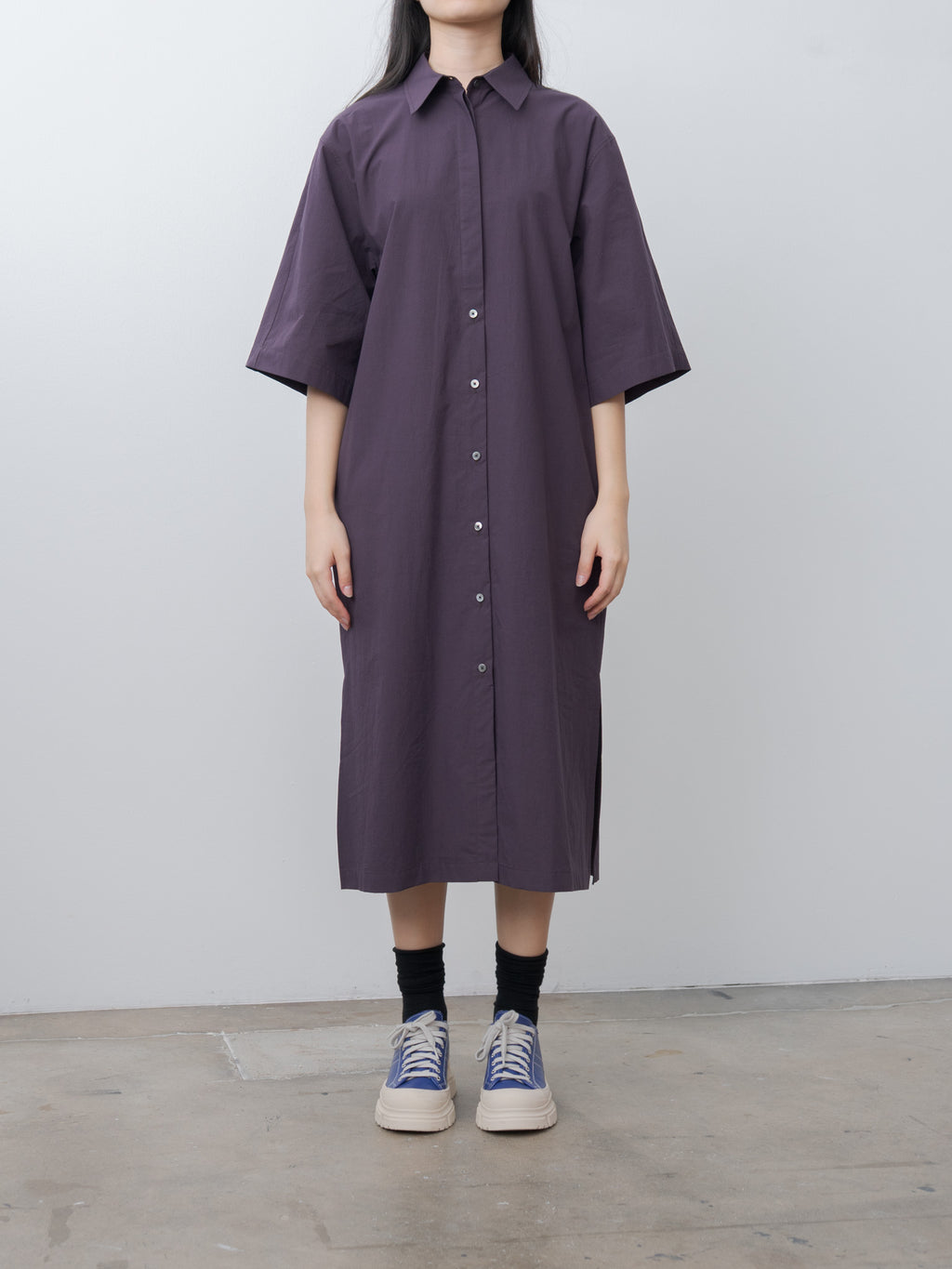 Namu Shop - Sayaka Davis Kaftan Shirt Dress - Raisin