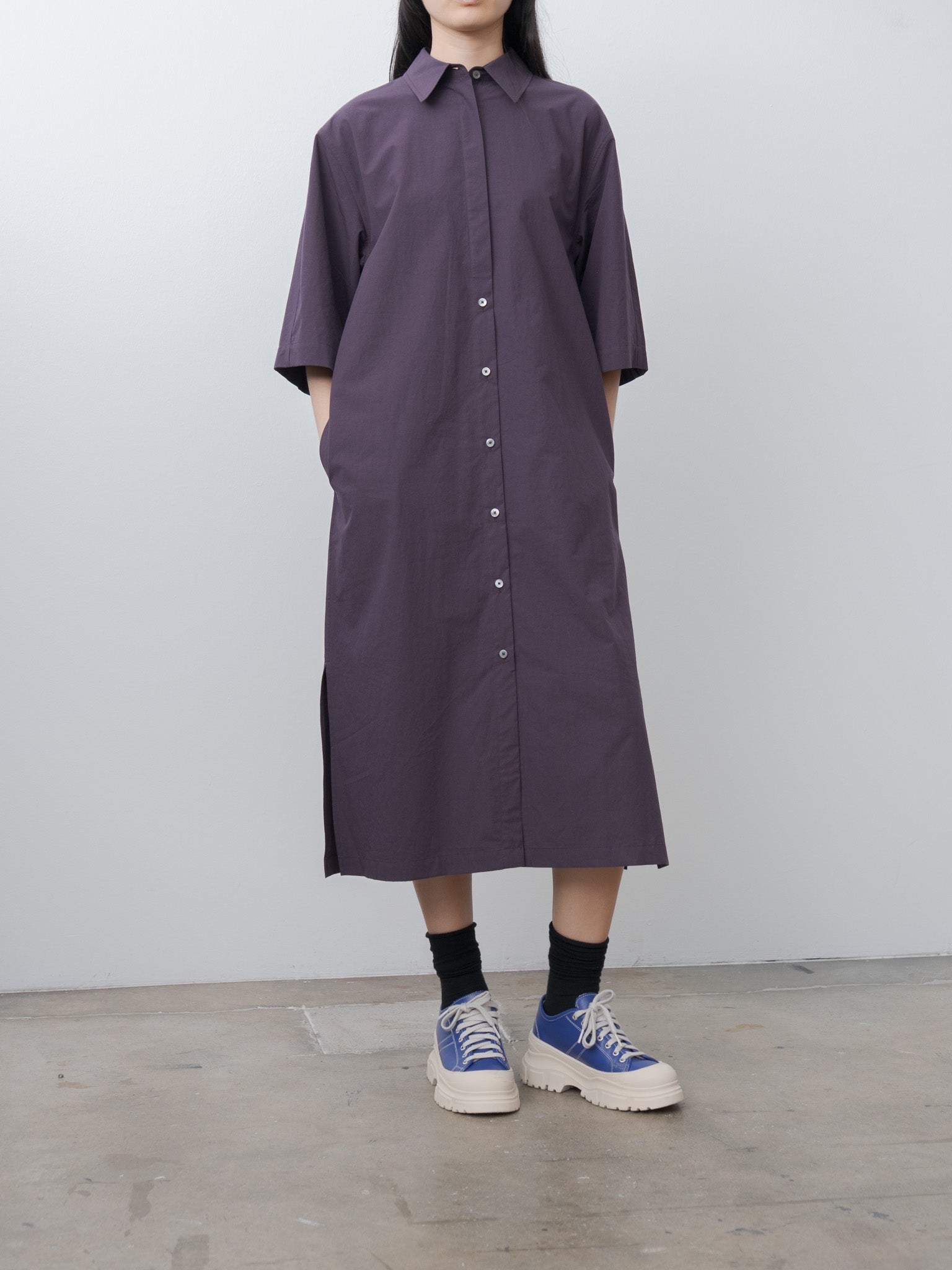 Namu Shop - Sayaka Davis Kaftan Shirt Dress - Raisin