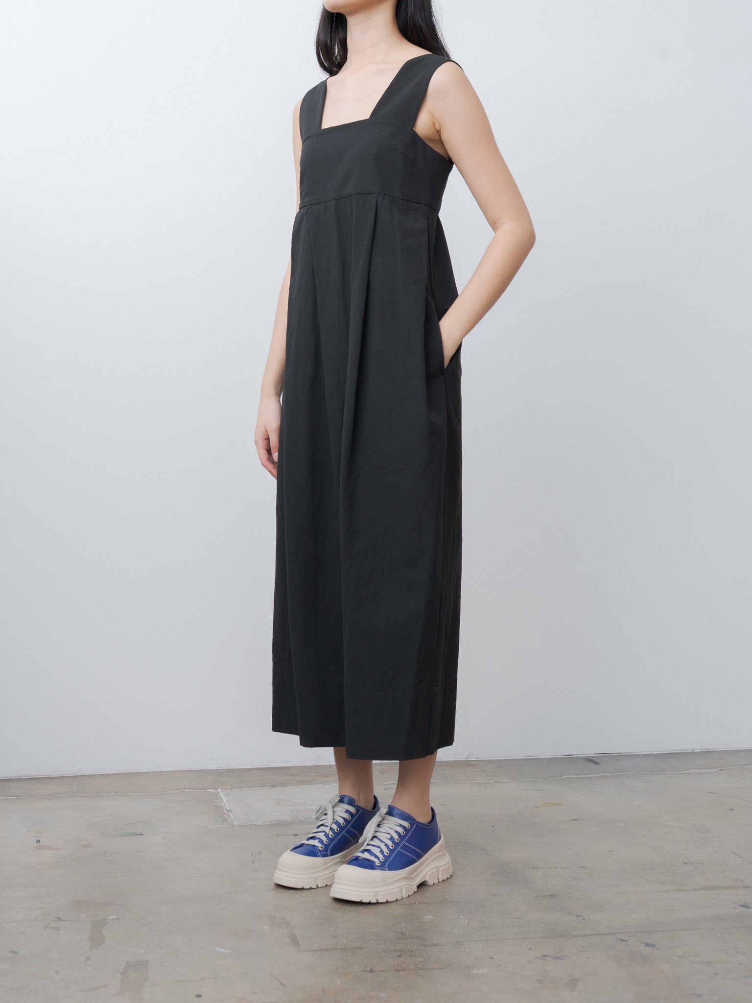 Namu Shop - Sayaka Davis Thick Strap Dress - Black